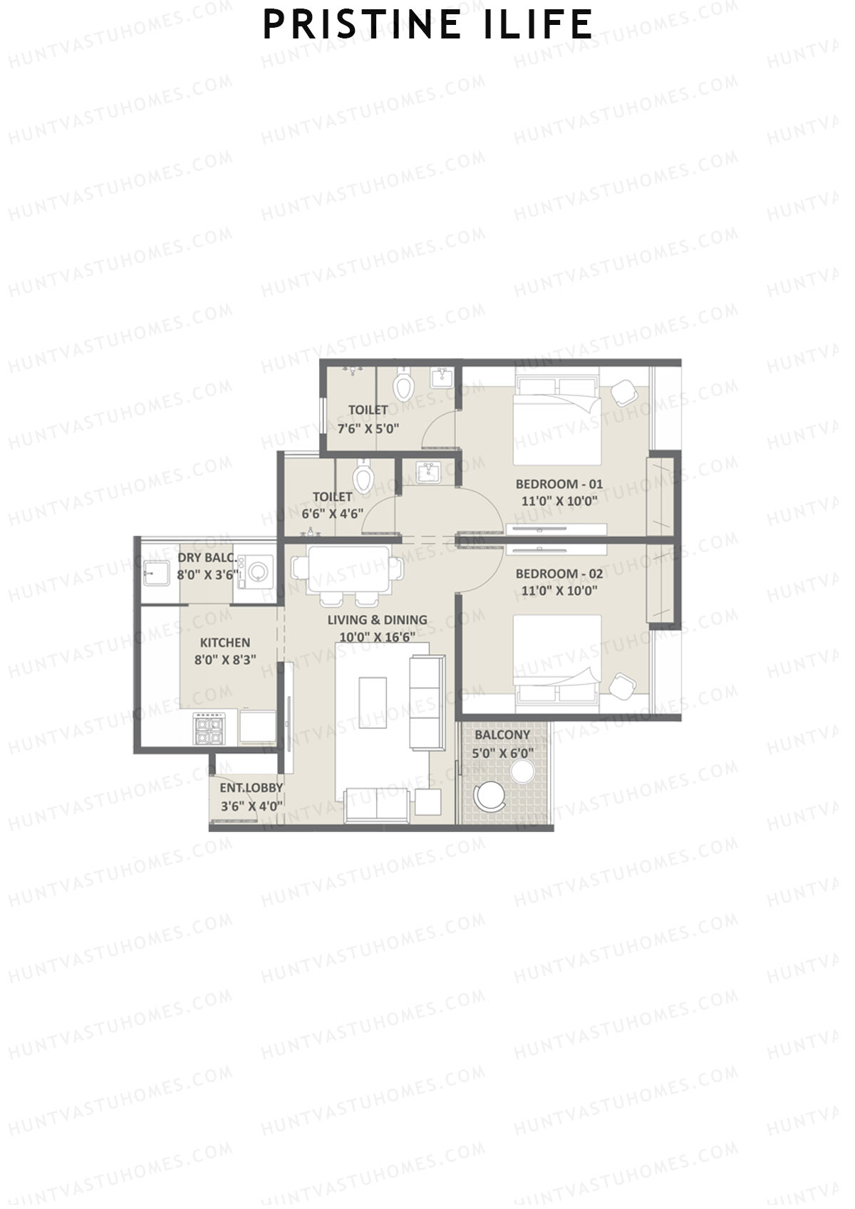 Pristine iLife Omega Unit 3 Floor Plan