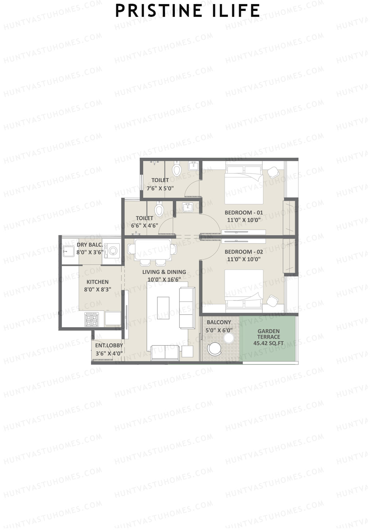 Pristine iLife Omega Unit 3 Floor Plan