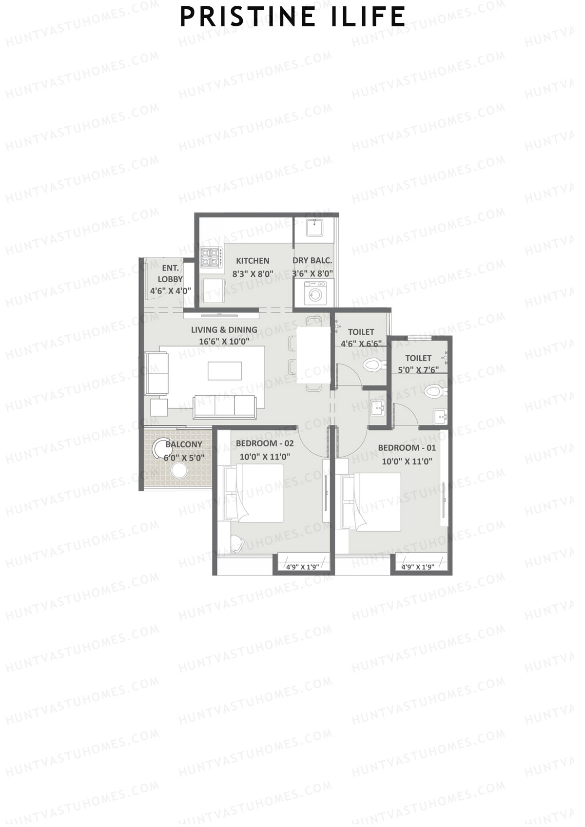 Pristine iLife Omega Unit 4 Floor Plan