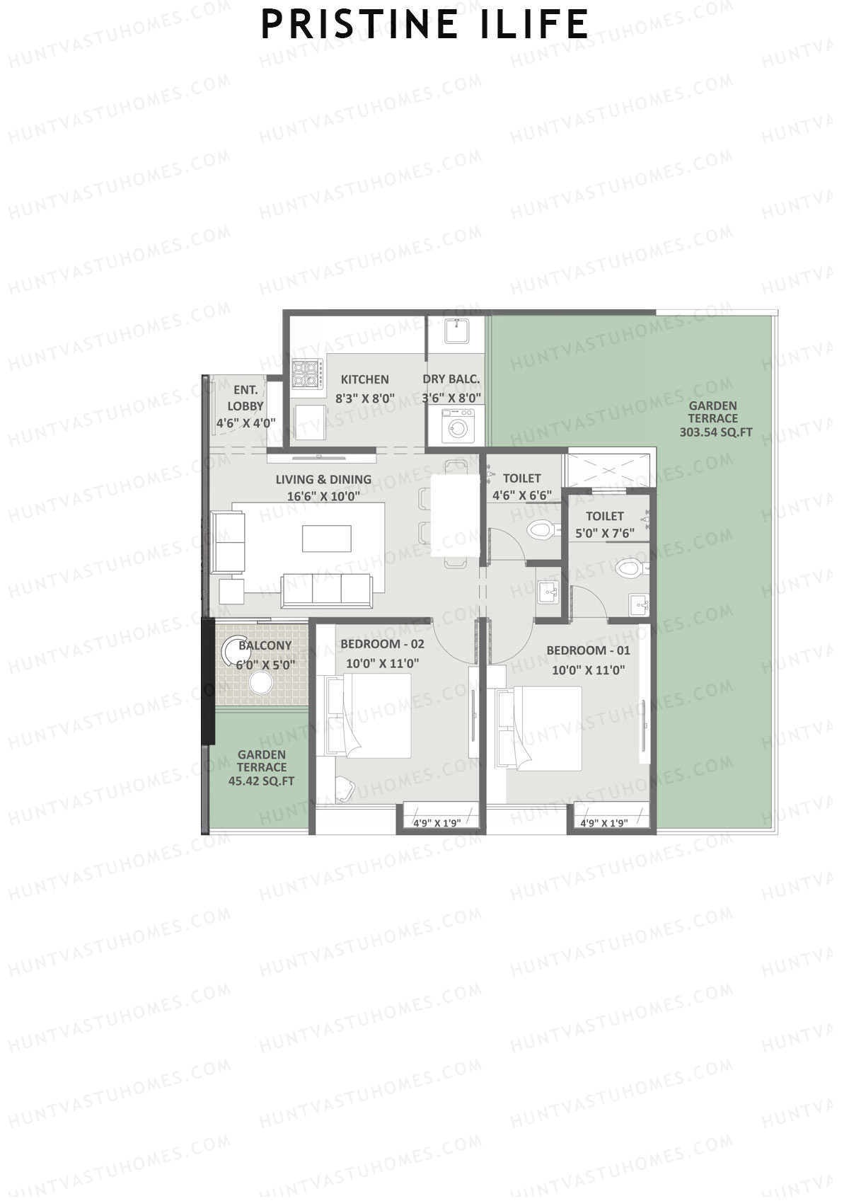 Pristine iLife Omega Unit 4 Floor Plan