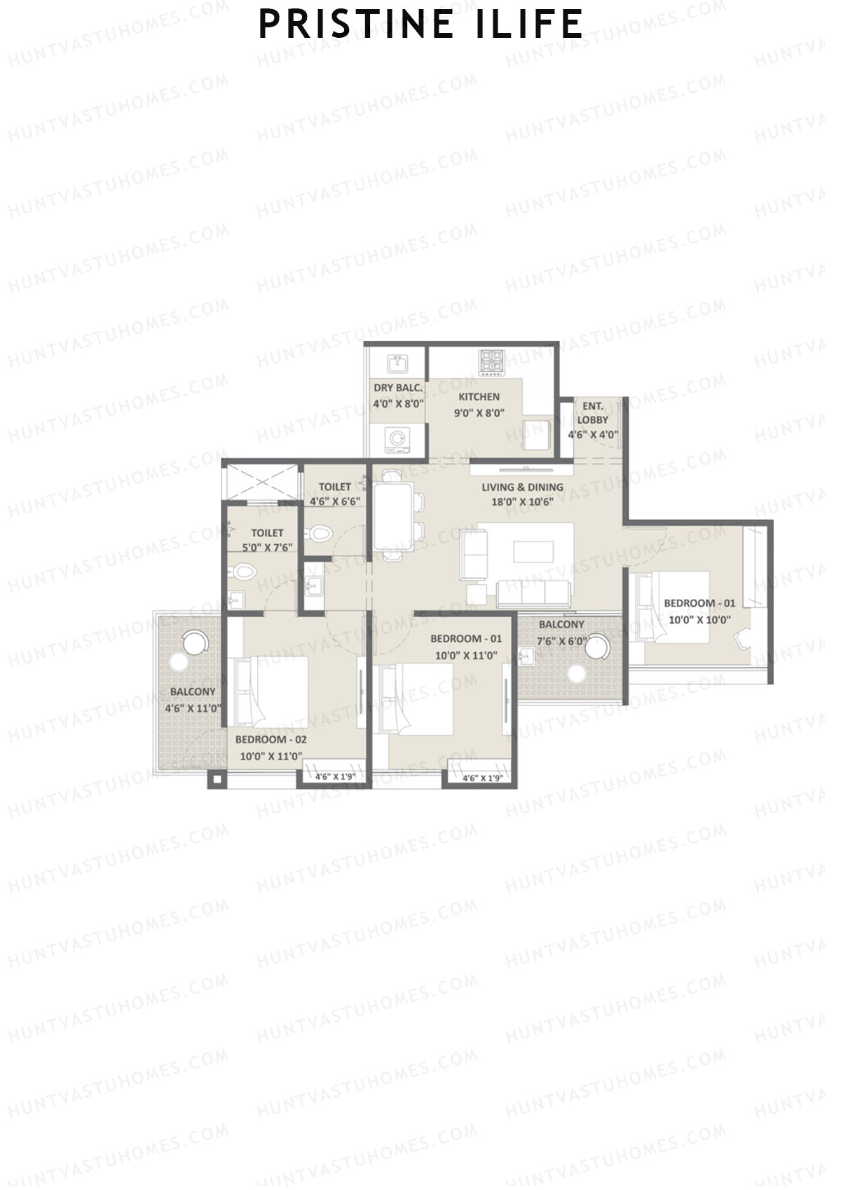 Pristine iLife Omega Unit 5 Floor Plan