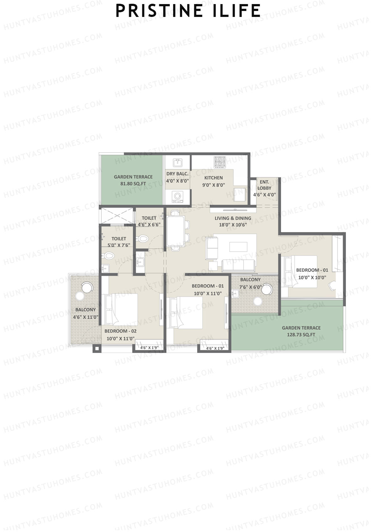 Pristine iLife Omega Unit 5 Floor Plan