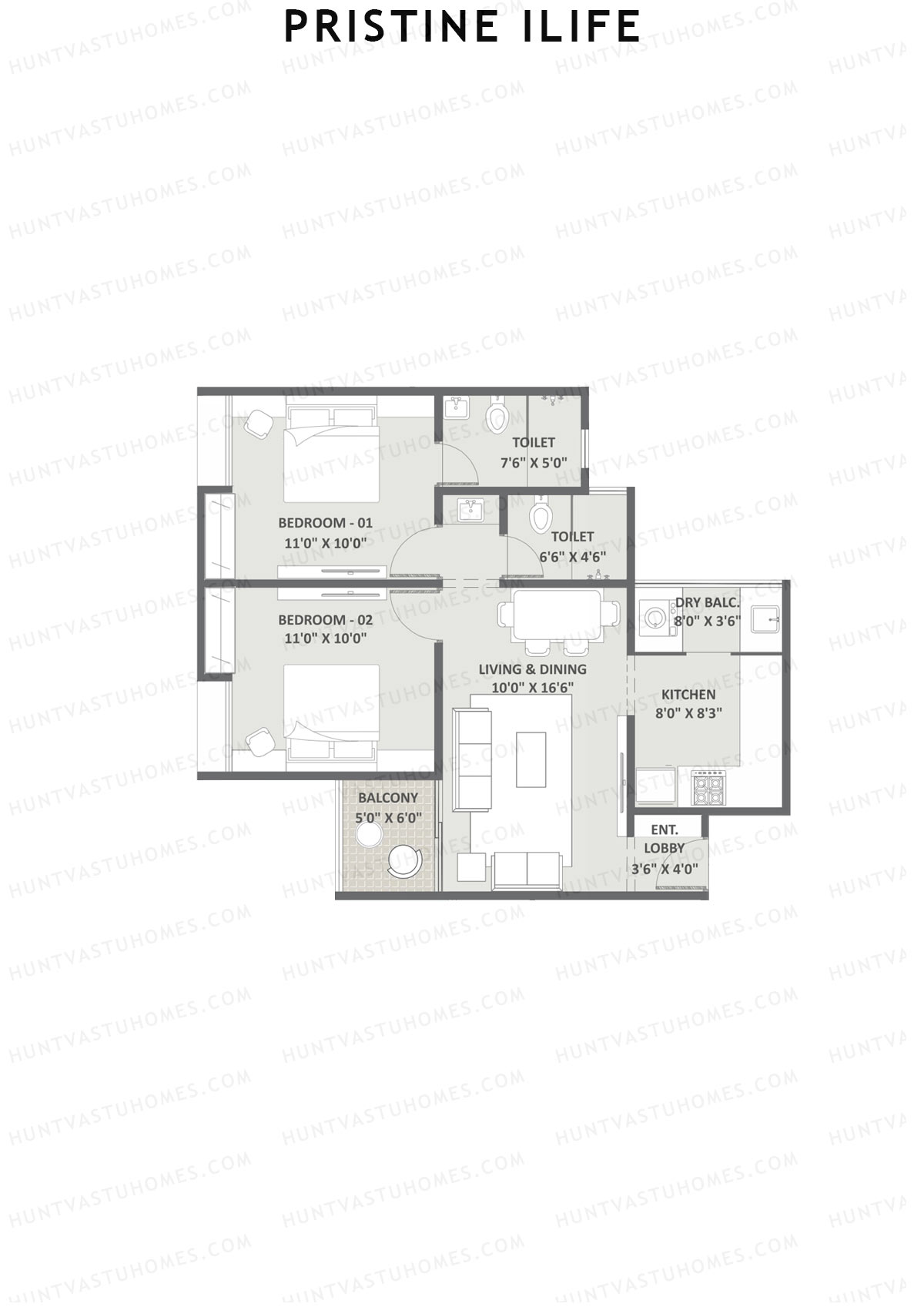 Pristine iLife Omega Unit 6 Floor Plan