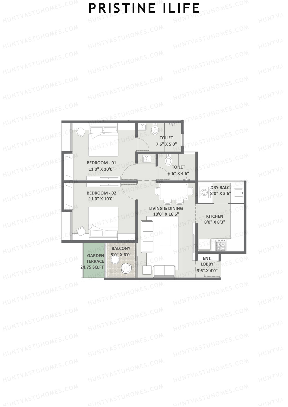 Pristine iLife Omega Unit 6 Floor Plan