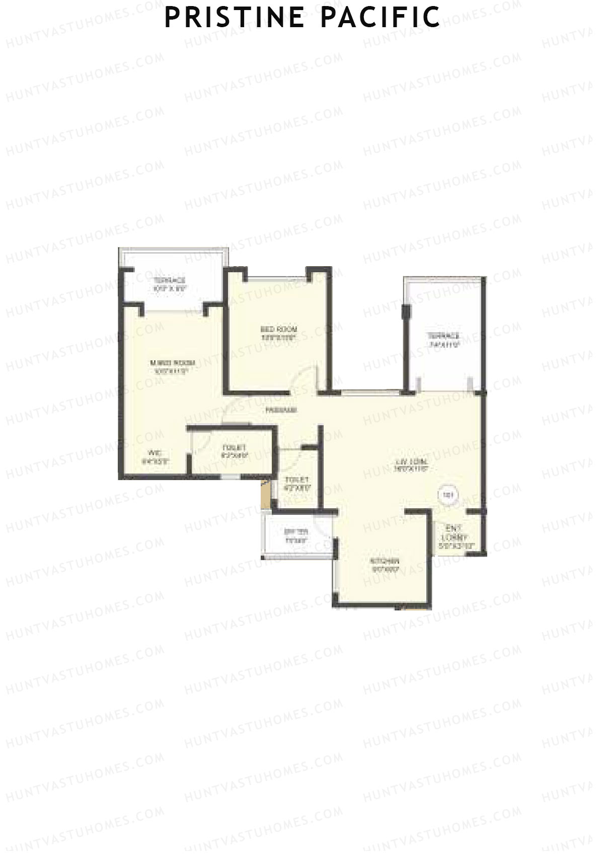 Pristine Pacific Tower H Unit 1 Floor Plan