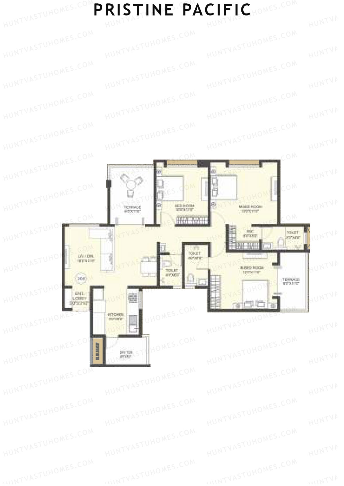 Pristine Pacific Tower I Unit 4 Floor Plan