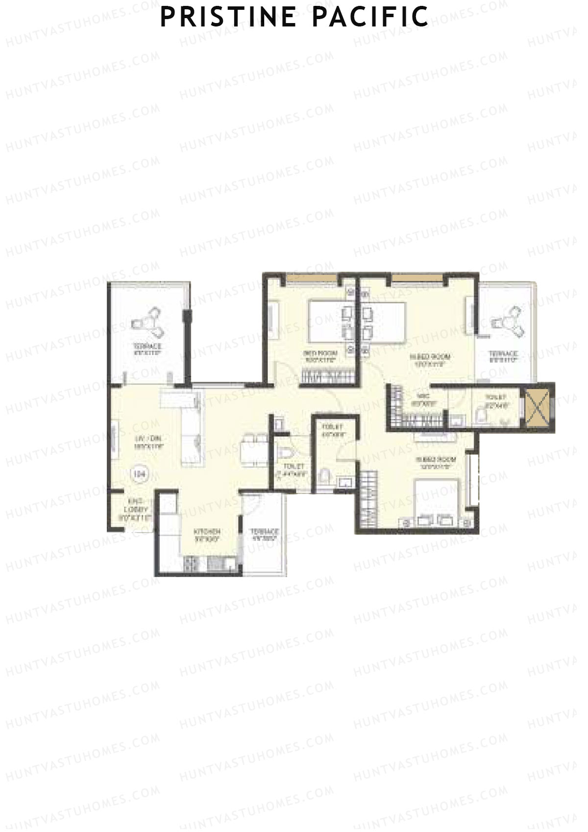 Pristine Pacific Tower I Unit 4 Floor Plan