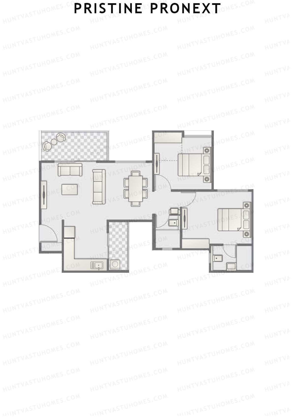 Pristine Pronext Tower A Unit 1 Floor Plan