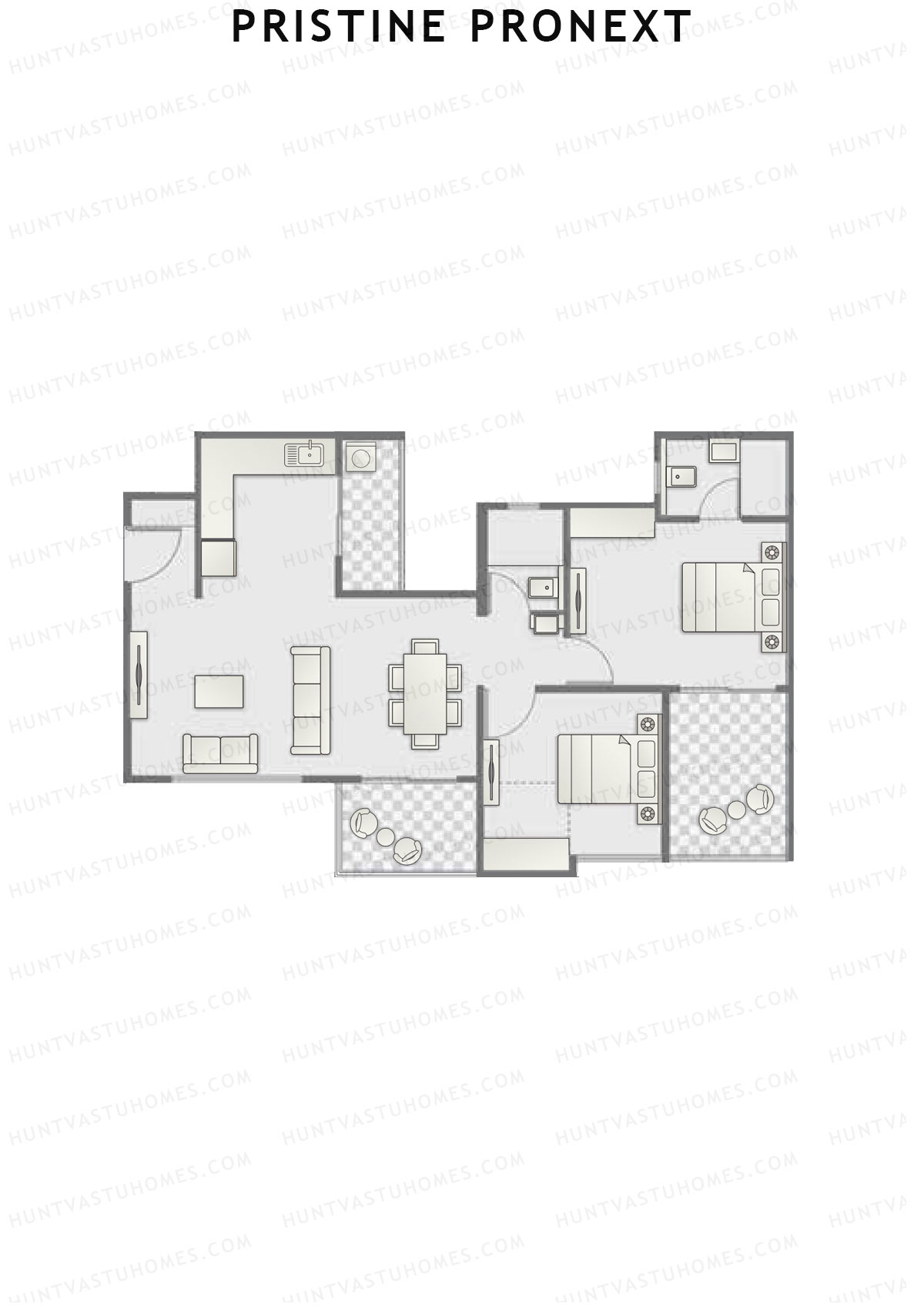 Pristine Pronext Tower A Unit 2 Floor Plan