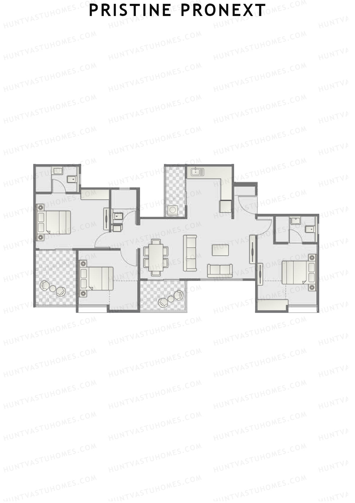 Pristine Pronext Tower A Unit 3 Floor Plan