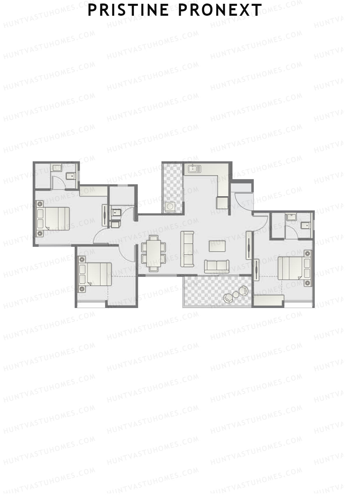 Pristine Pronext Tower A Unit 3 Floor Plan