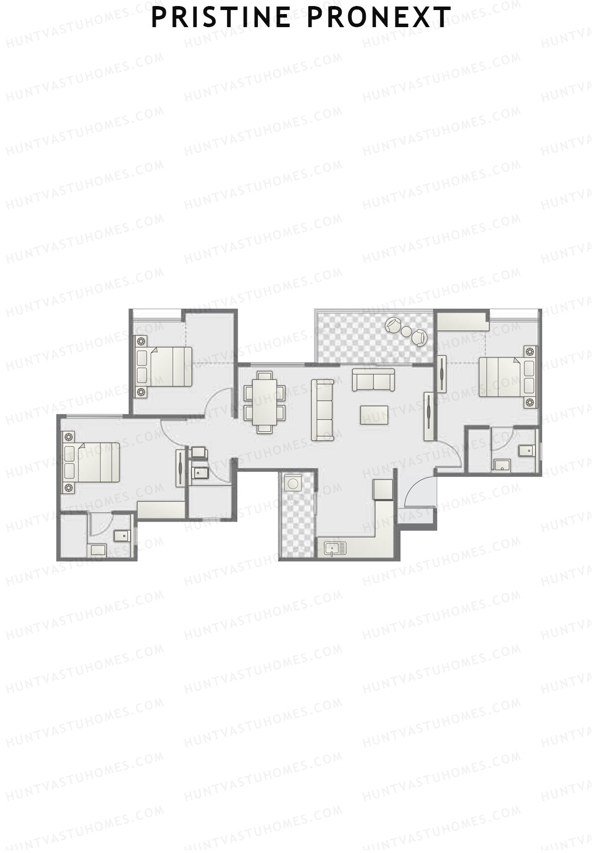 Pristine Pronext Tower A Unit 4 Floor Plan