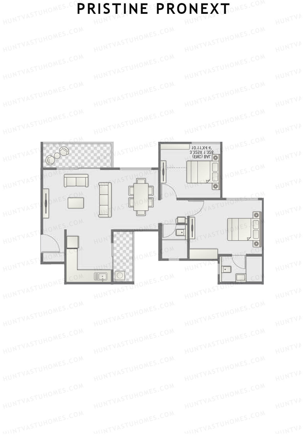 Pristine Pronext Tower B Unit 1 Floor Plan