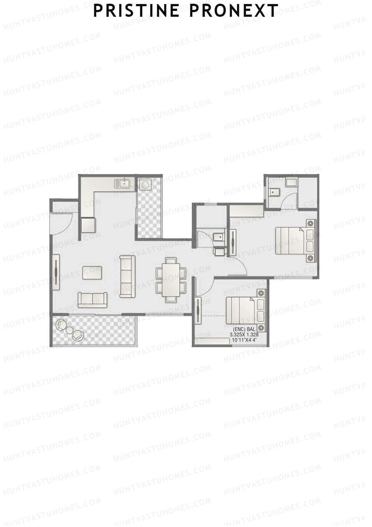 Pristine Pronext Tower B Unit 2 Floor Plan