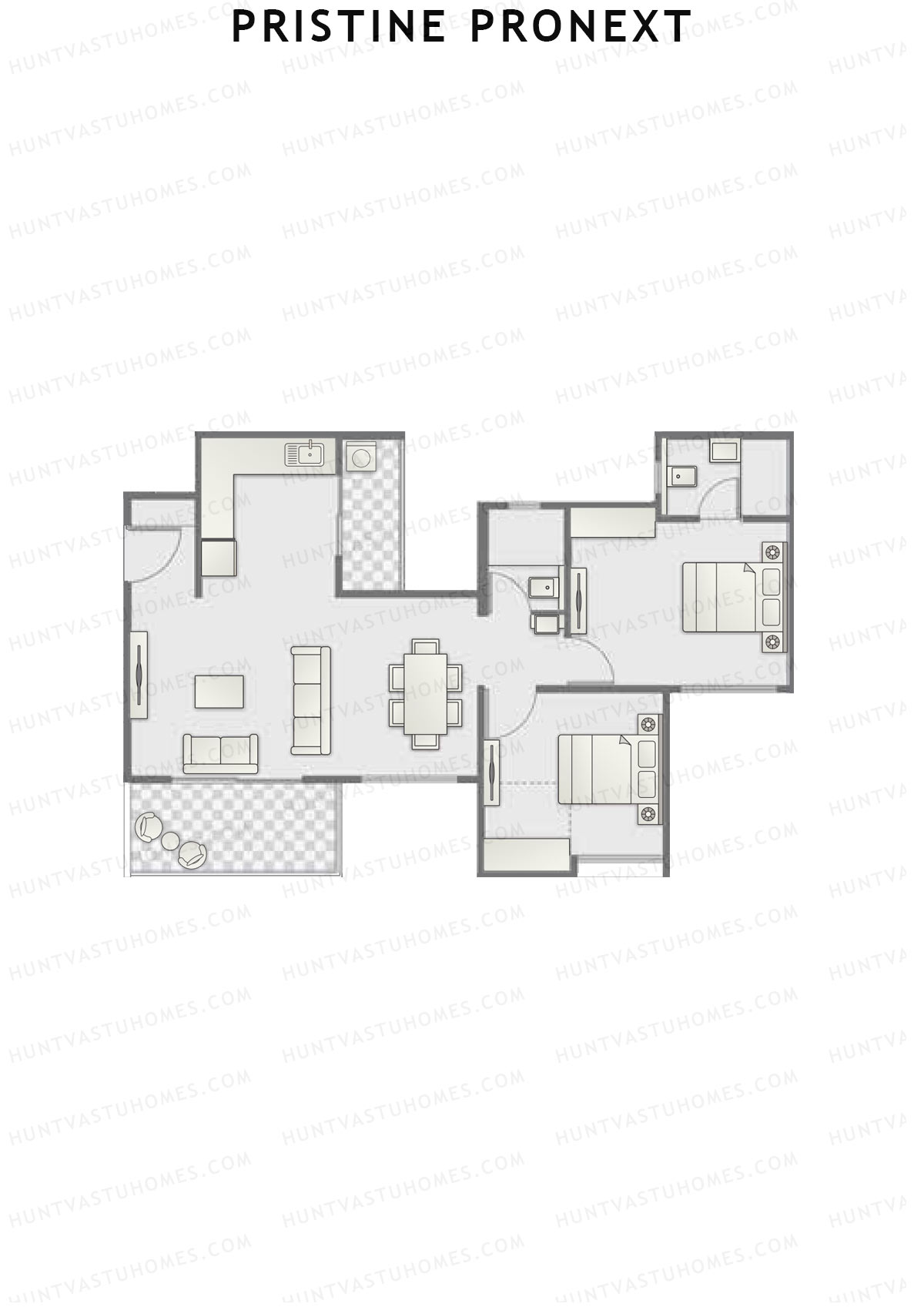Pristine Pronext Tower B Unit 2 Floor Plan
