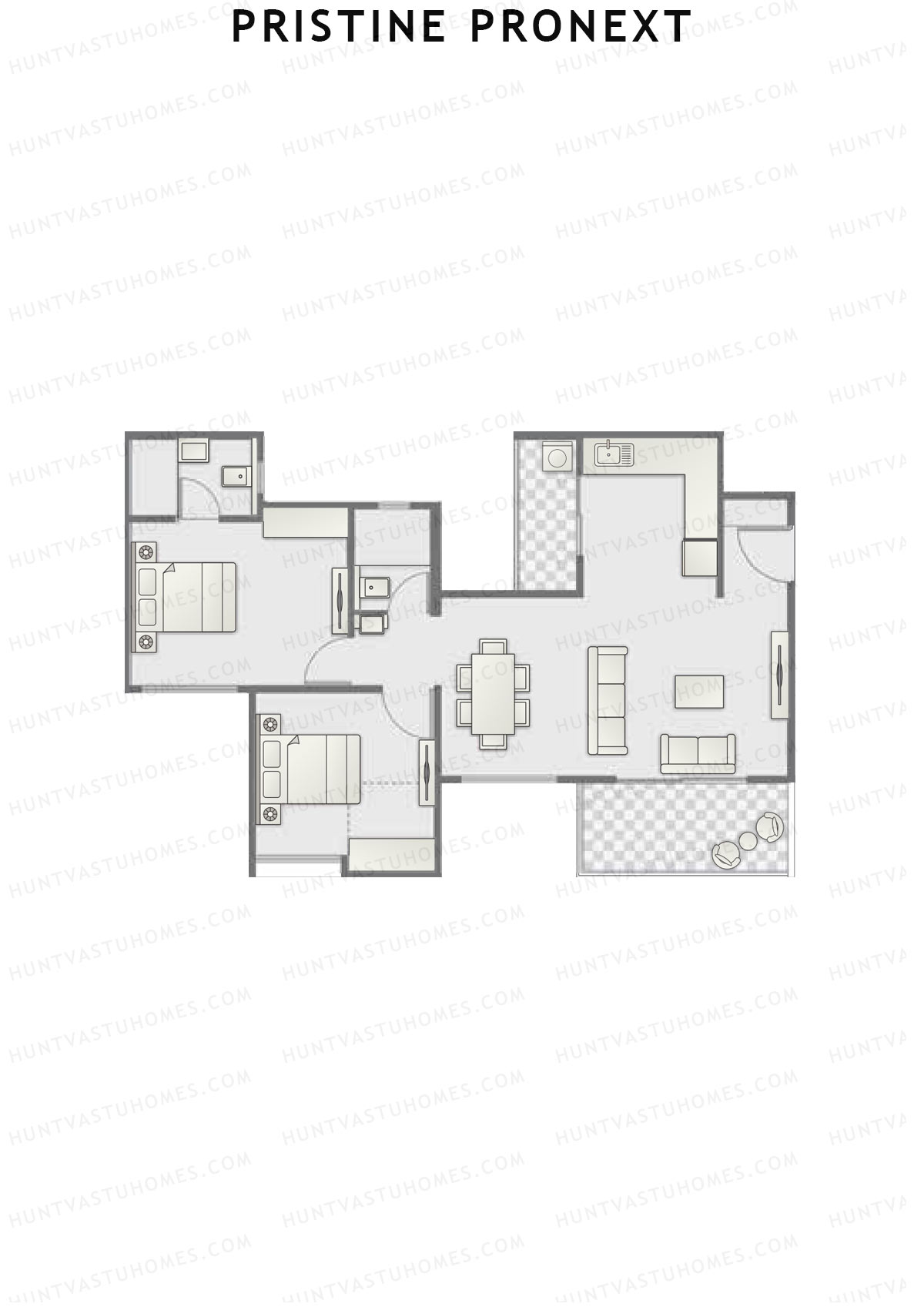 Pristine Pronext Tower B Unit 3 Floor Plan