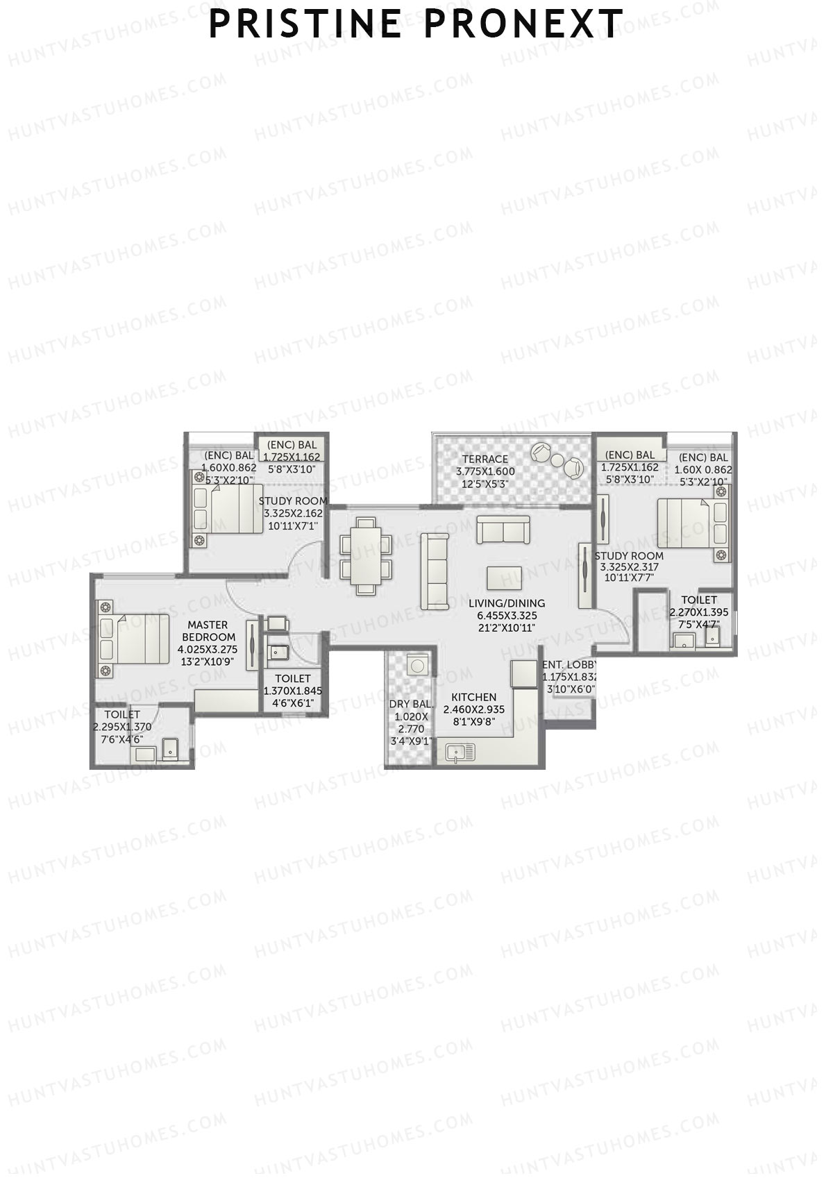 Pristine Pronext Tower B Unit 4 Floor Plan