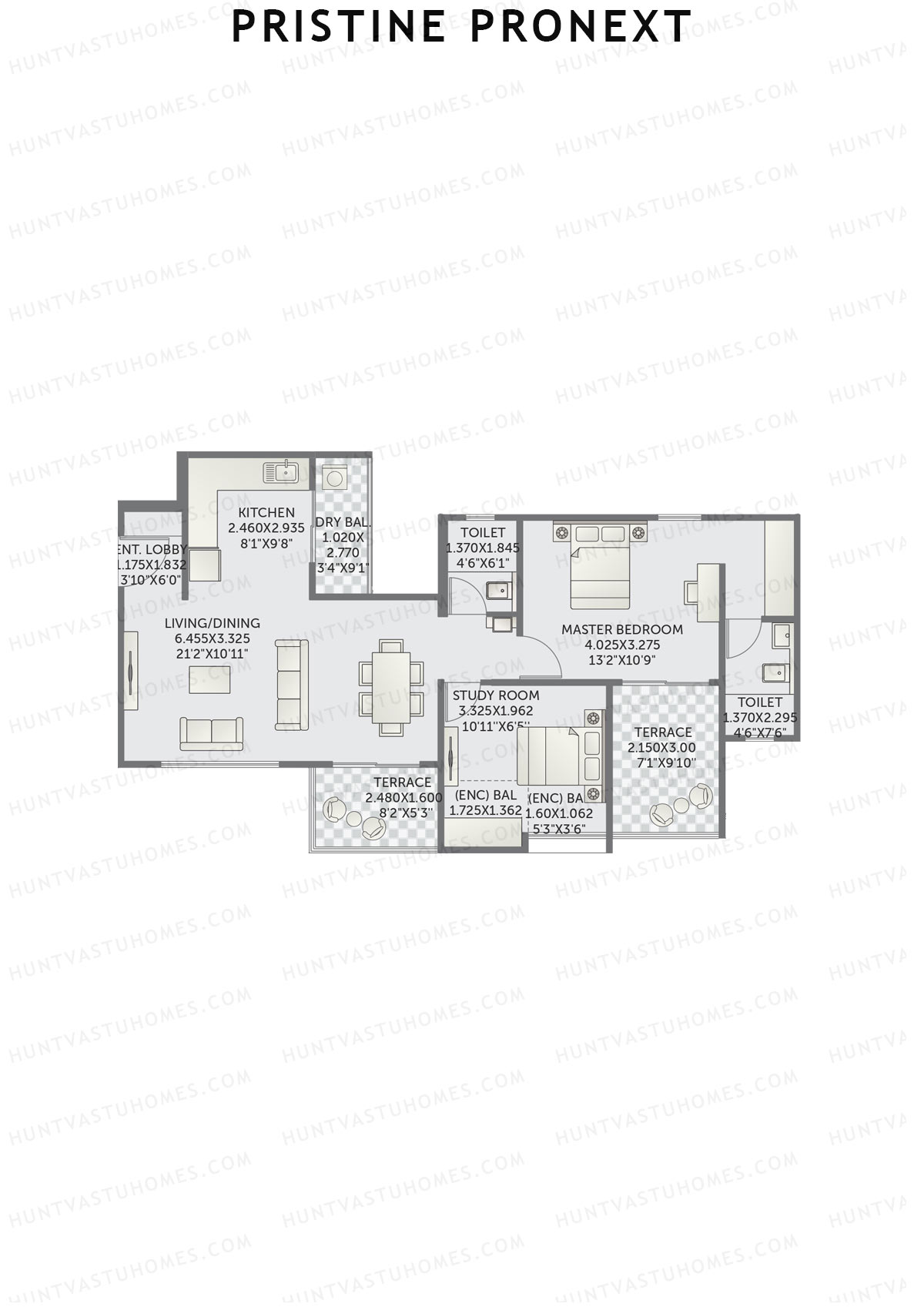 Pristine Pronext Tower C Unit 2 Floor Plan