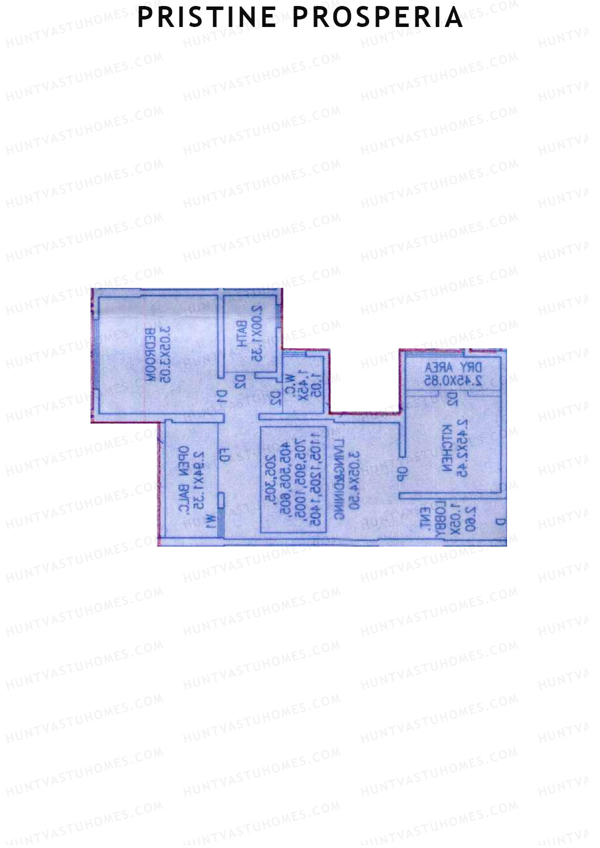 Pristine Prosperia, Tower C, Unit 10, 1BHK, Carpet Area 467   sq ft 