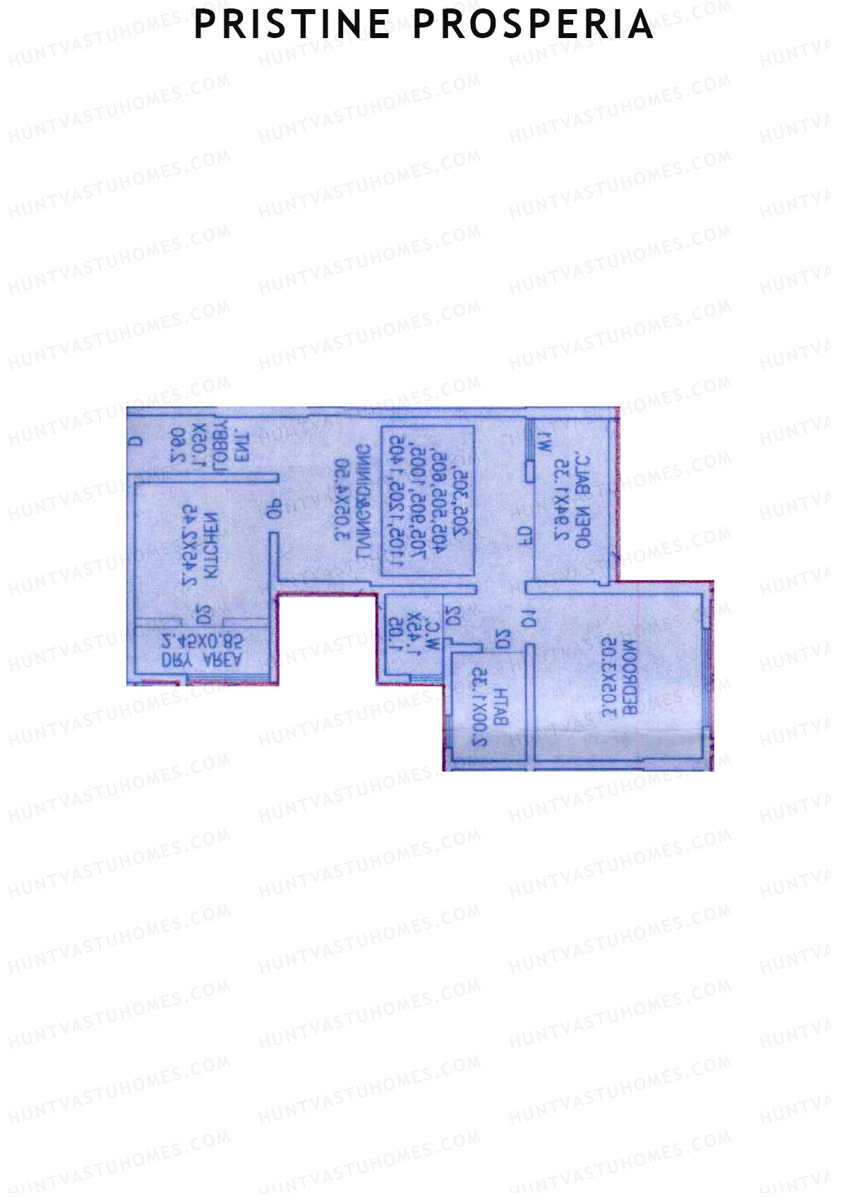 Pristine Prosperia, Tower C, Unit 2, 1BHK, Carpet Area 467   sq ft 