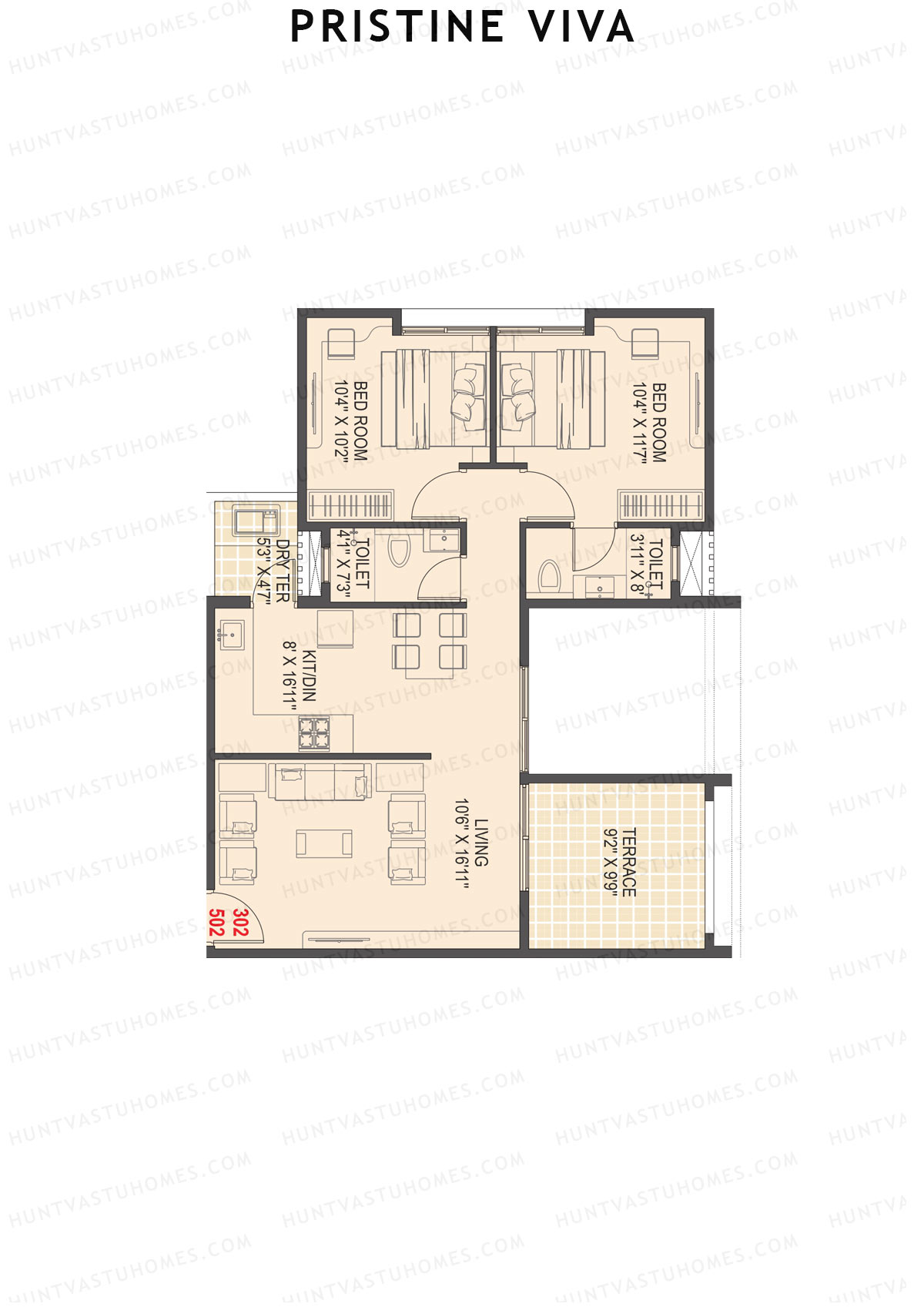 Pristine Viva Tower 1 Unit 2 Floor Plan