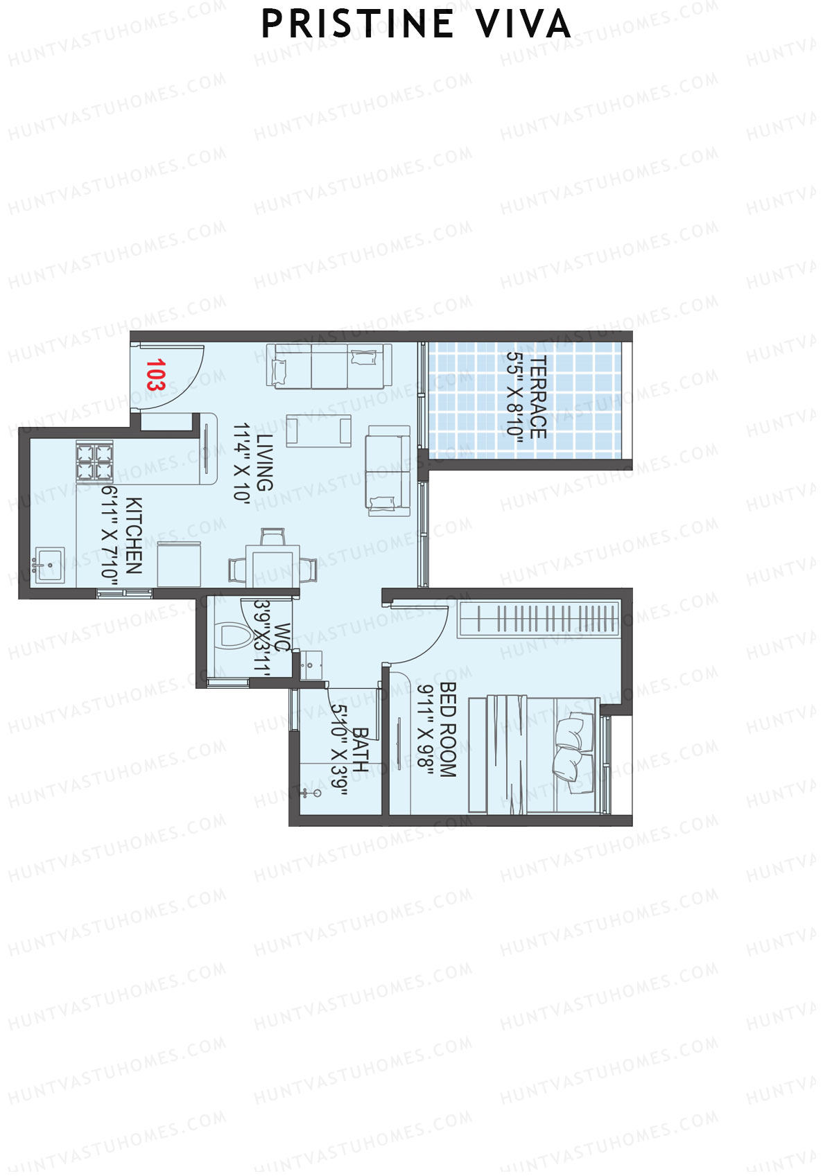 Pristine Viva Tower 1 Unit 3 Floor Plan