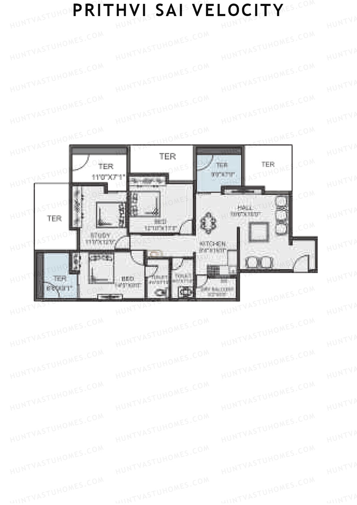 Prithvi Sai Velocity Wing A Unit 1 Floor Plan