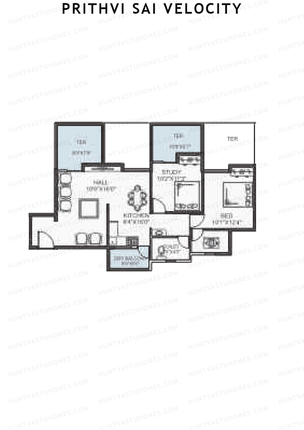 Prithvi Sai Velocity Wing A Unit 2 Floor Plan