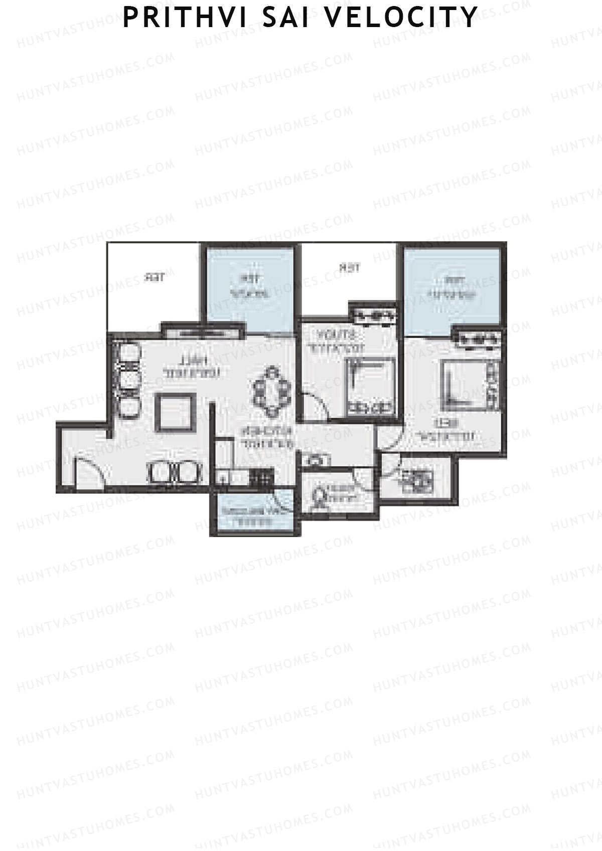 Prithvi Sai Velocity Wing A Unit 2 Floor Plan