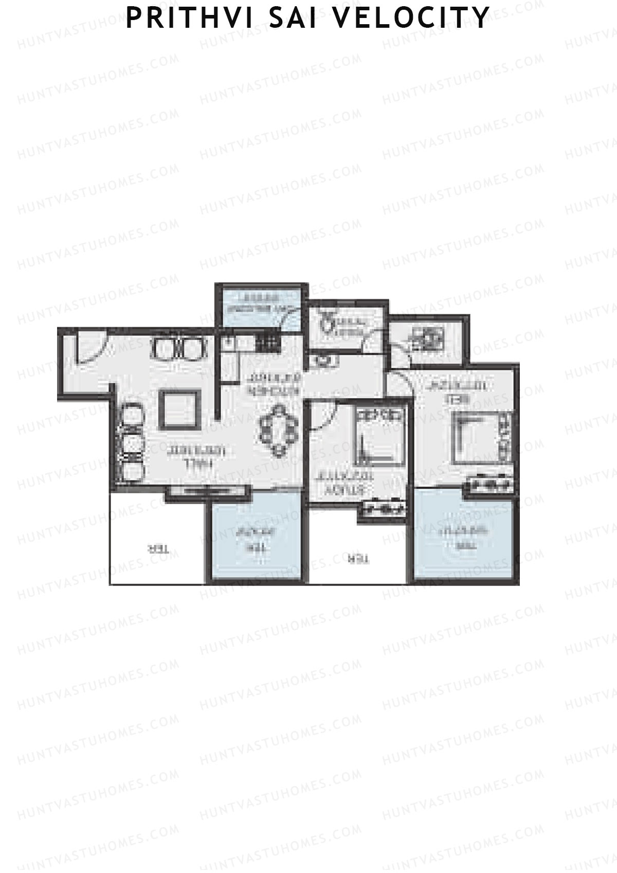 Prithvi Sai Velocity Wing A Unit 3 Floor Plan