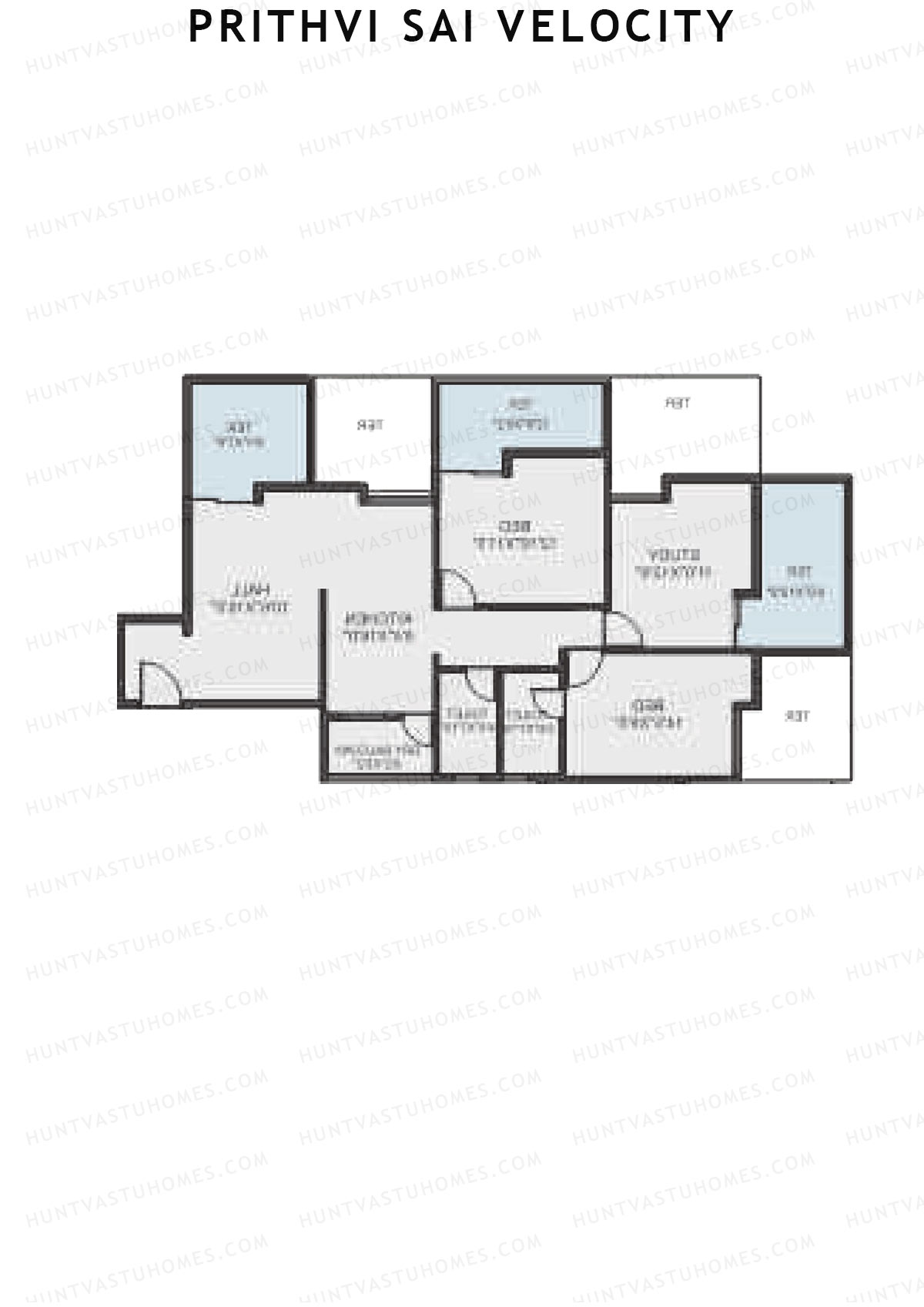 Prithvi Sai Velocity Wing B Unit 1 Floor Plan