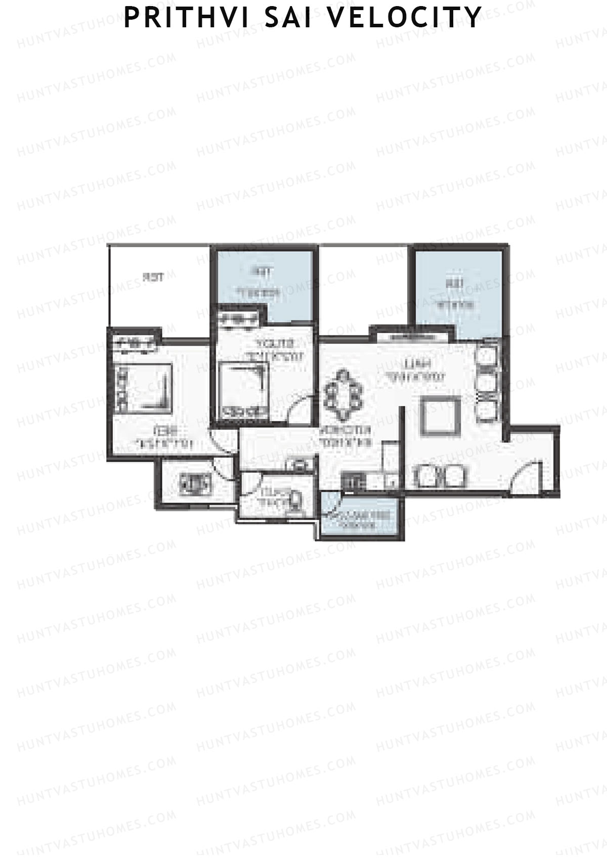 Prithvi Sai Velocity Wing B Unit 2 Floor Plan