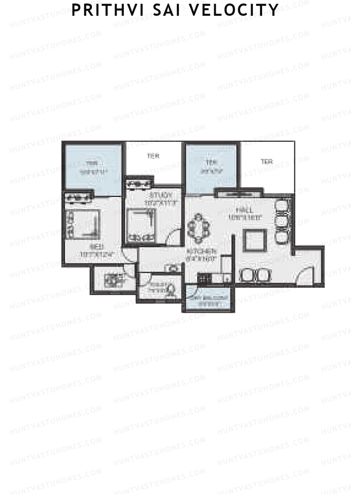 Prithvi Sai Velocity Wing B Unit 2 Floor Plan