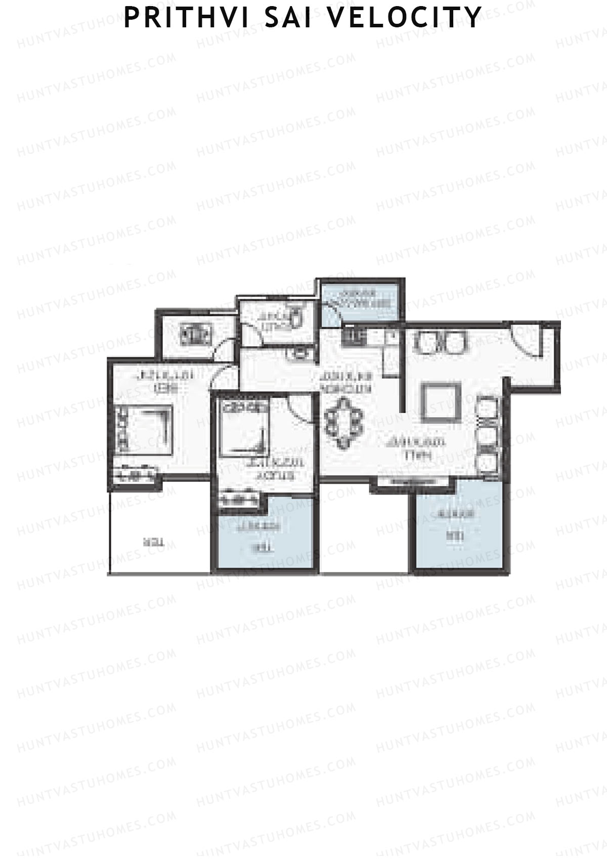 Prithvi Sai Velocity Wing B Unit 3 Floor Plan