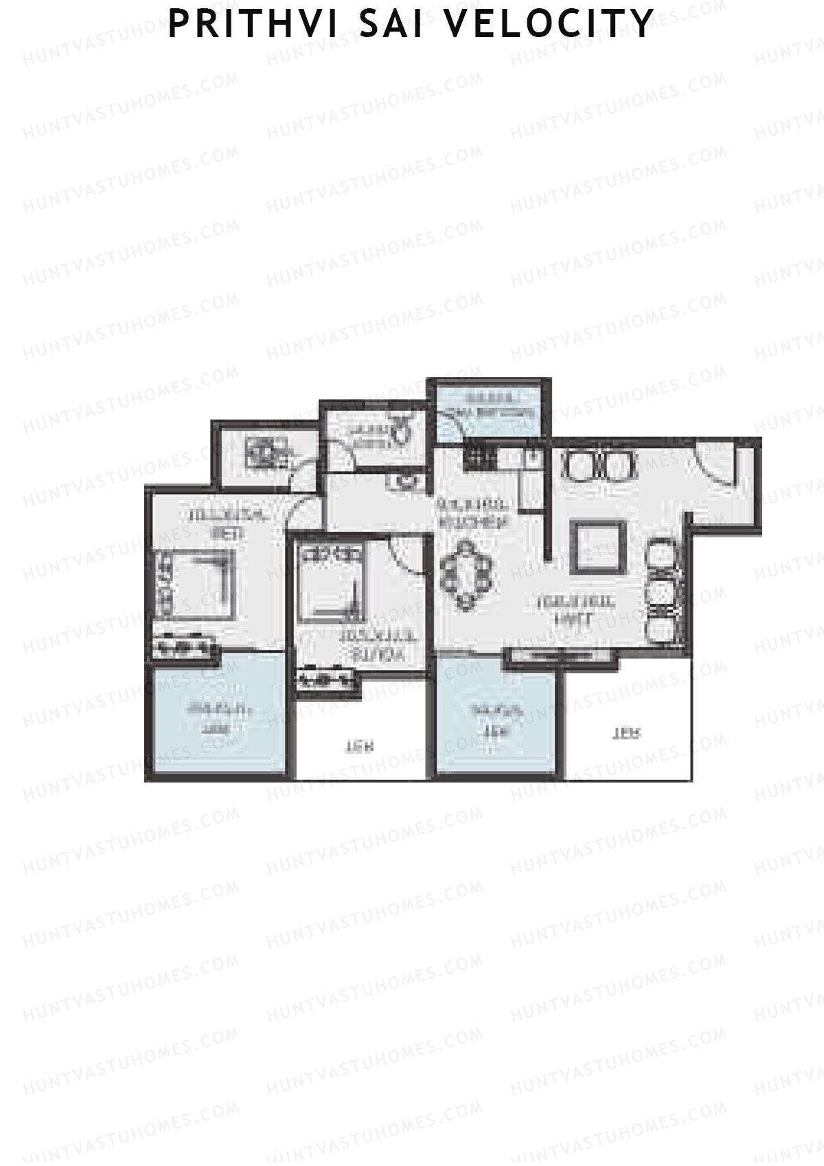Prithvi Sai Velocity Wing B Unit 3 Floor Plan
