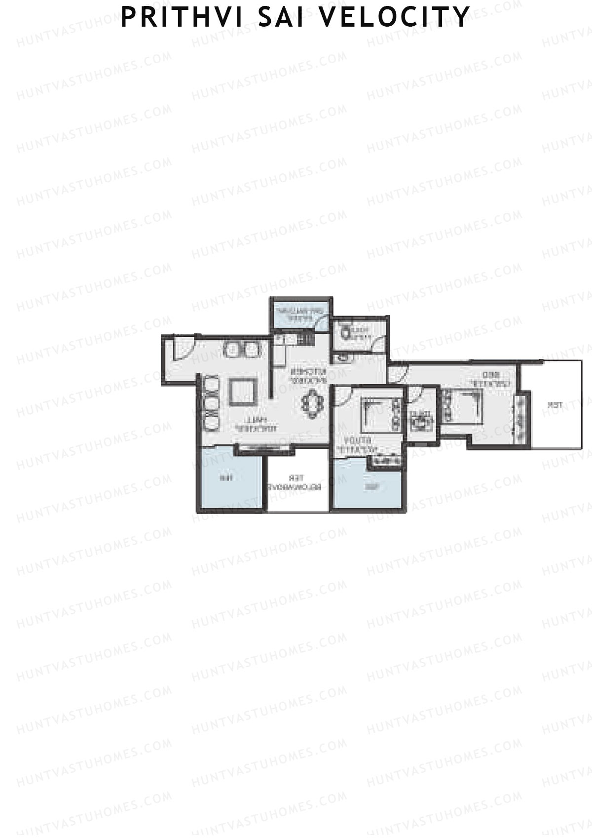 Prithvi Sai Velocity Wing B Unit 4 Floor Plan
