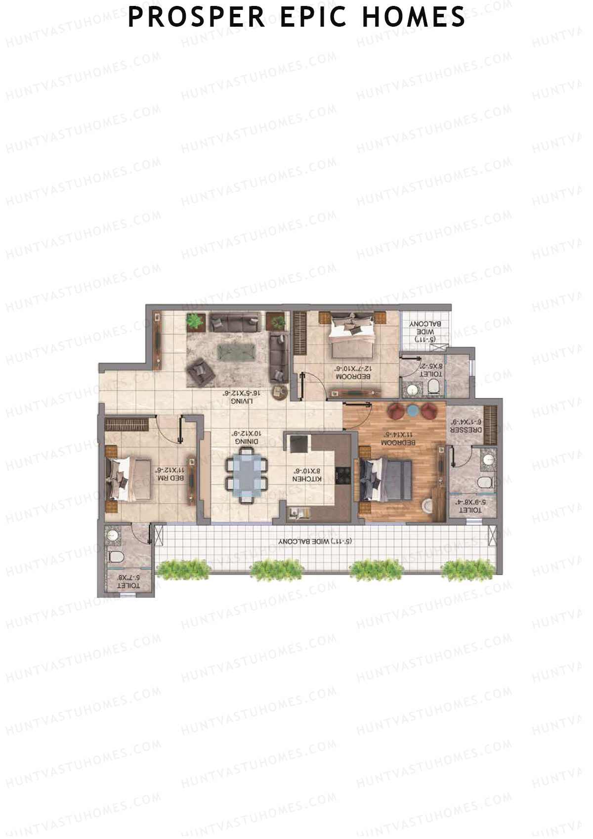 Prosper Epic Homes Tower 2 Unit 2 Floor Plan