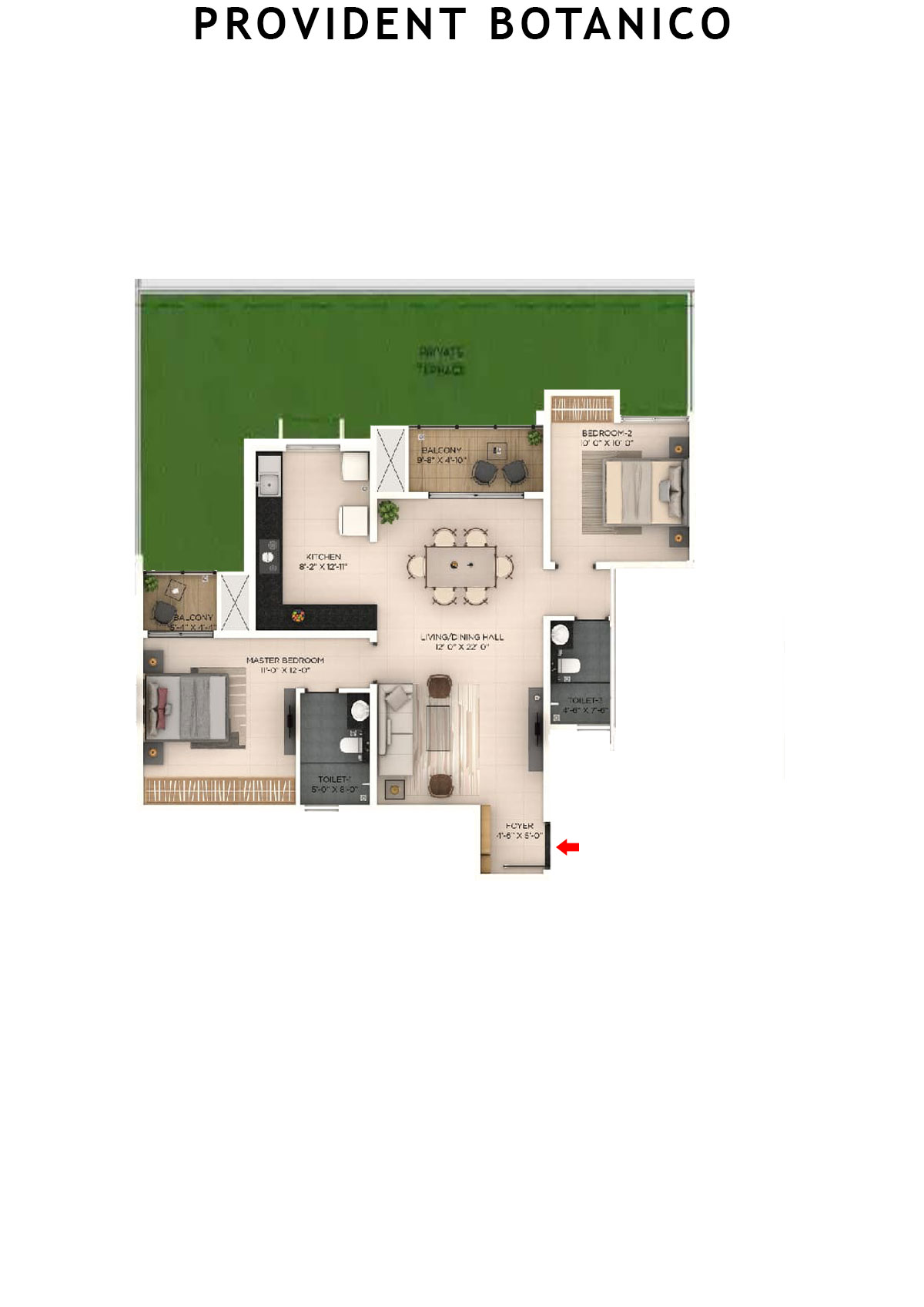 Provident Botanico Tower 3 Unit 3 Floor Plan