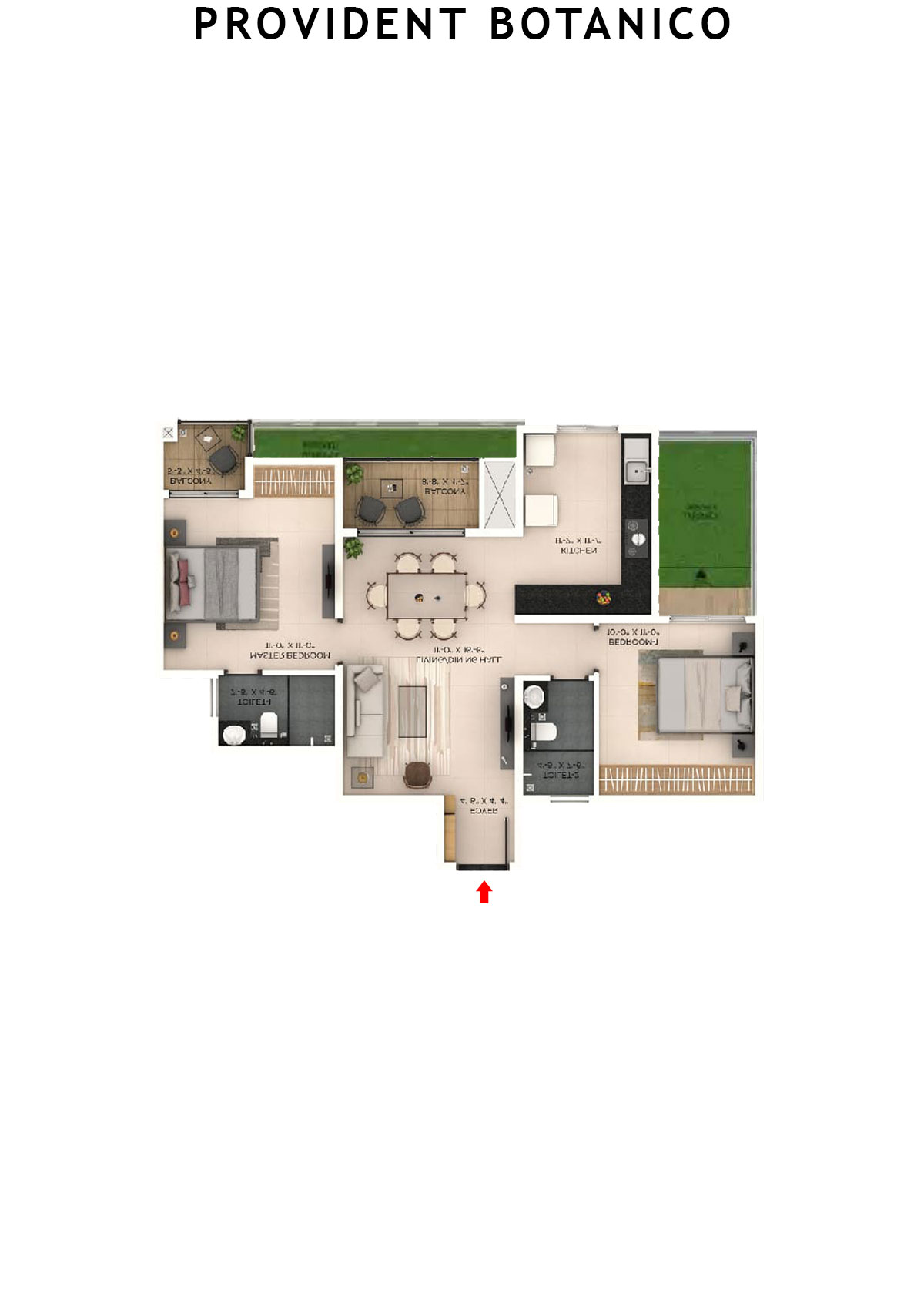 Provident Botanico Tower 4 Unit 1 Floor Plan