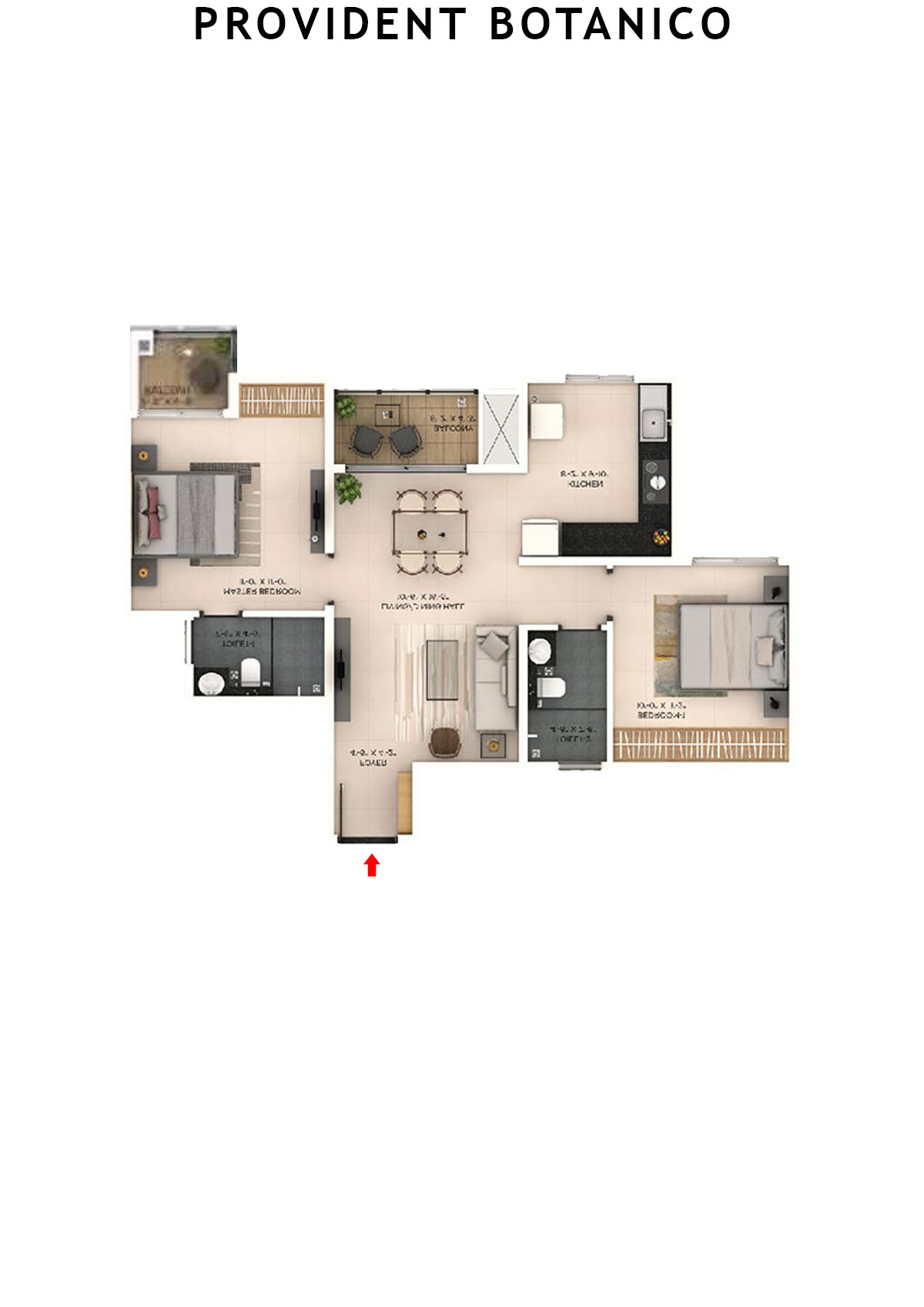 Provident Botanico Tower 4 Unit 4 Floor Plan