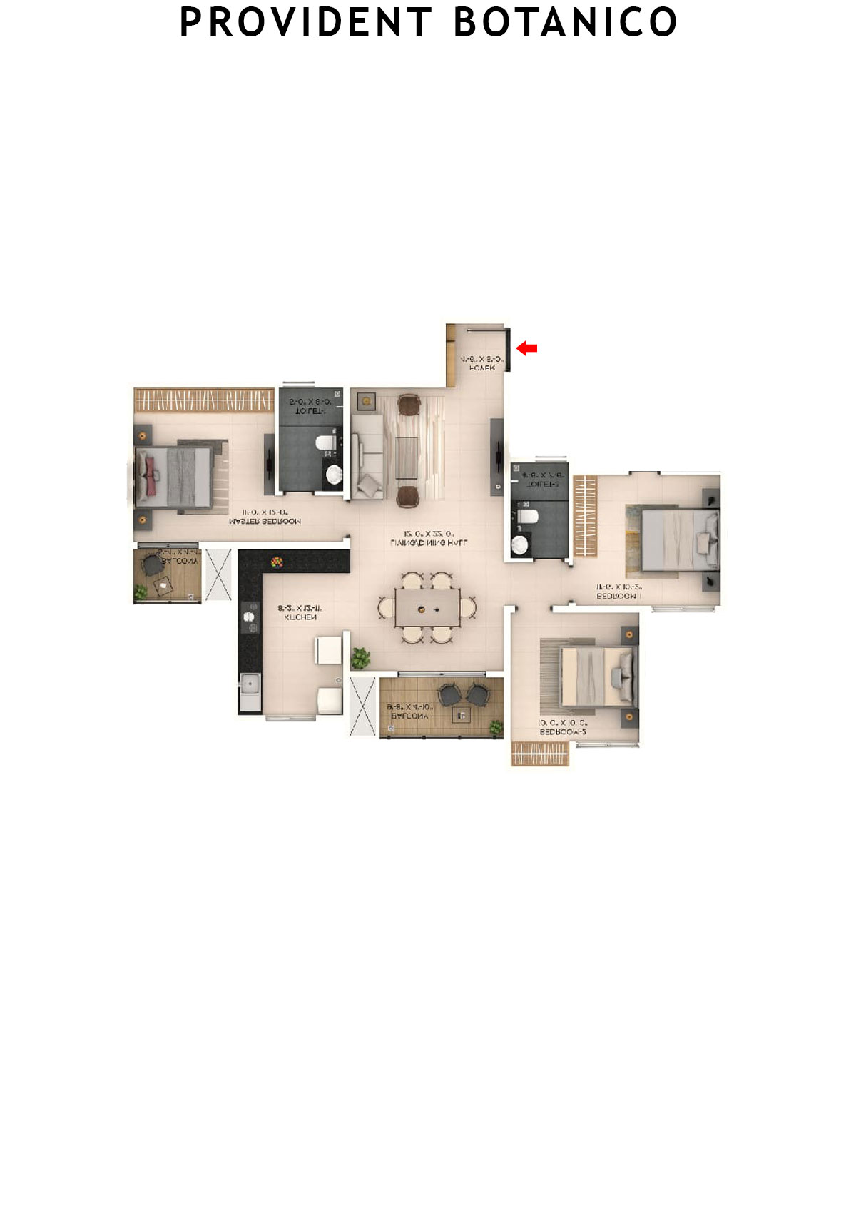 Provident Botanico Tower 5 Unit 6 Floor Plan