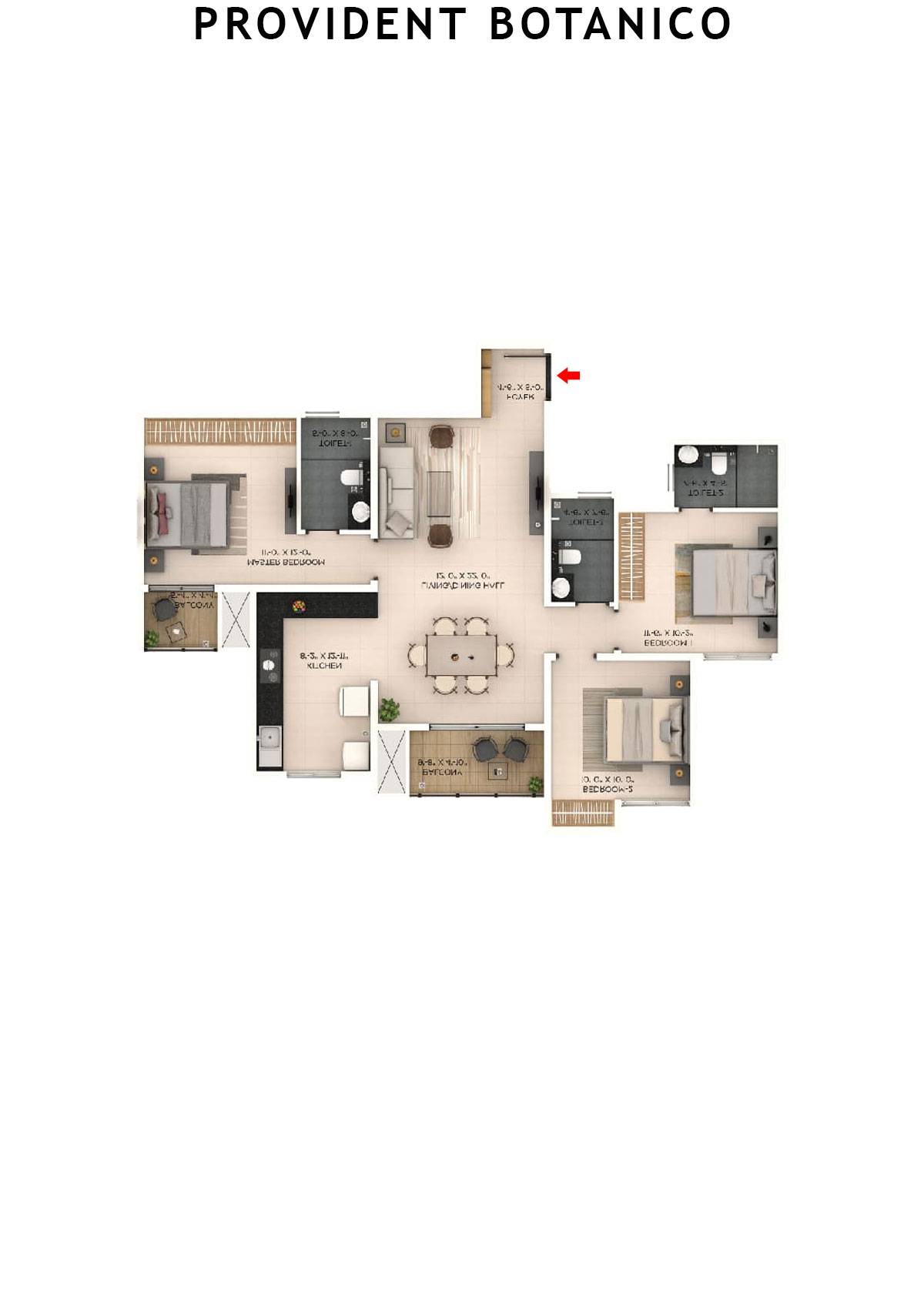 Provident Botanico Tower 5 Unit 8 Floor Plan