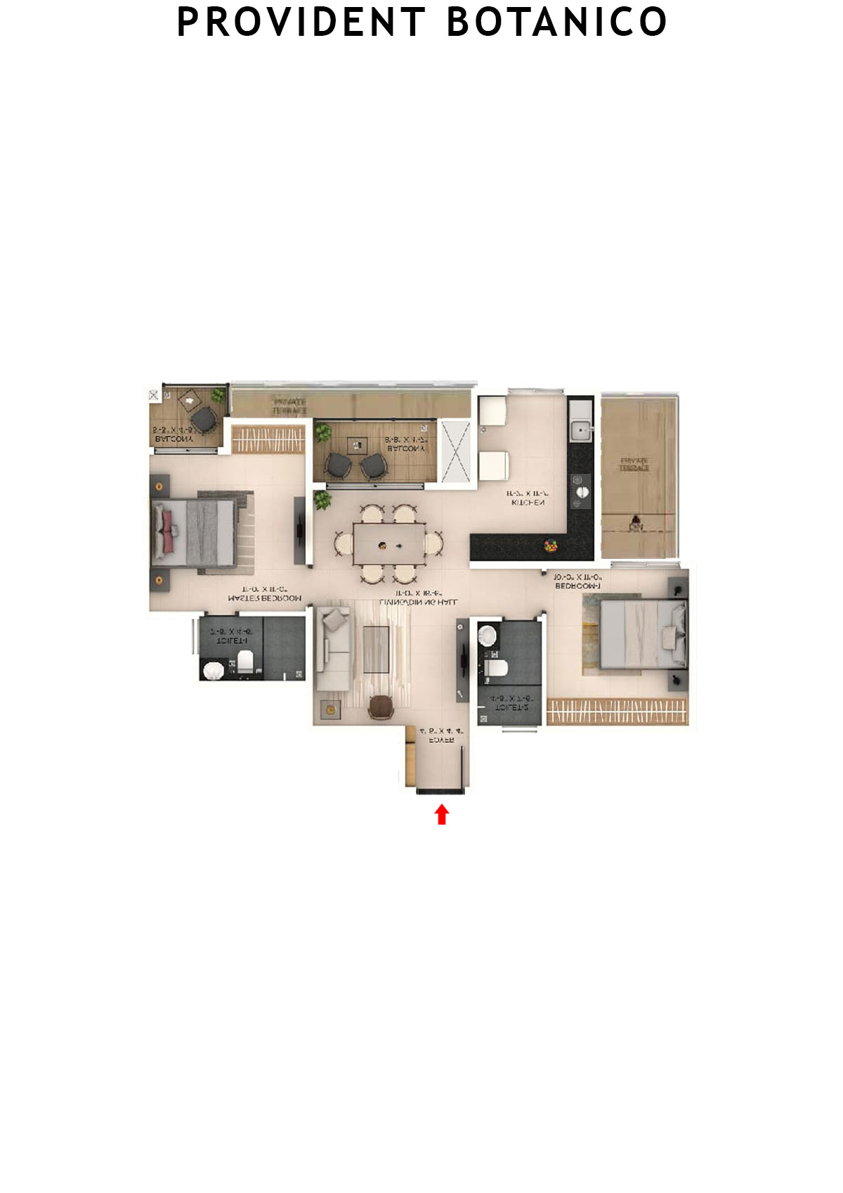 Provident Botanico Tower 6 Unit 1 Floor Plan