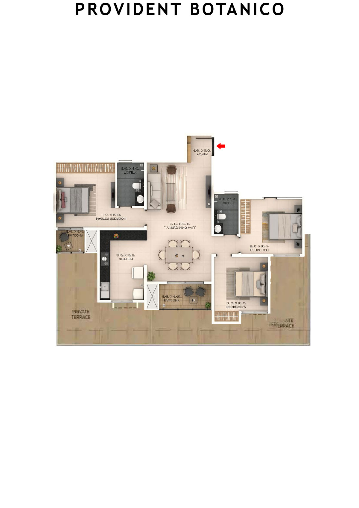 Provident Botanico Tower 6 Unit 5 Floor Plan