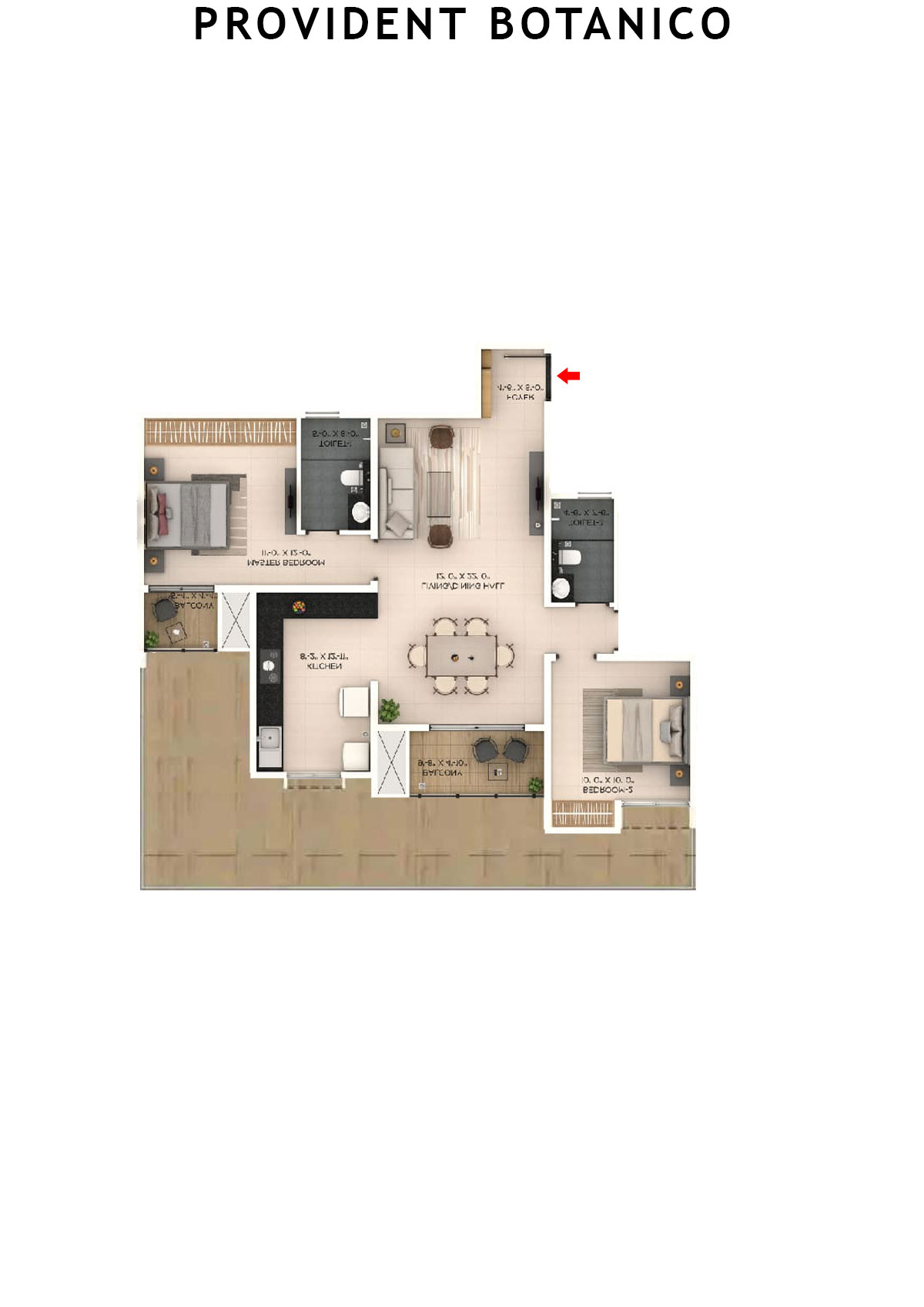 Provident Botanico Tower 6 Unit 7 Floor Plan