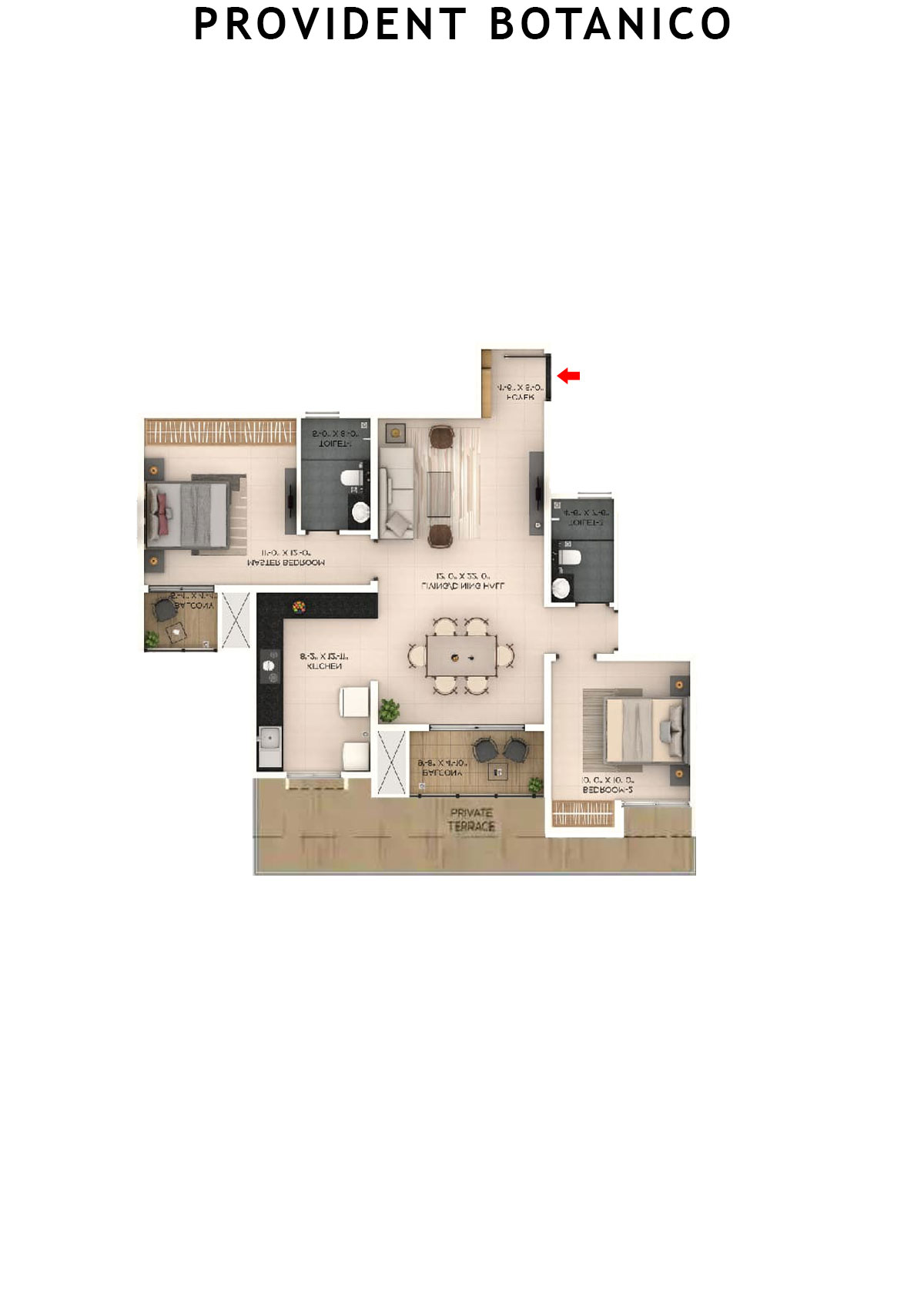Provident Botanico Tower 6 Unit 8 Floor Plan