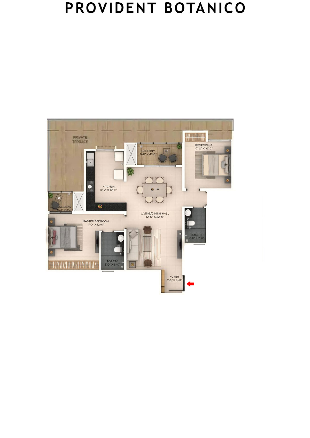 Provident Botanico Tower 7 Unit 5 Floor Plan