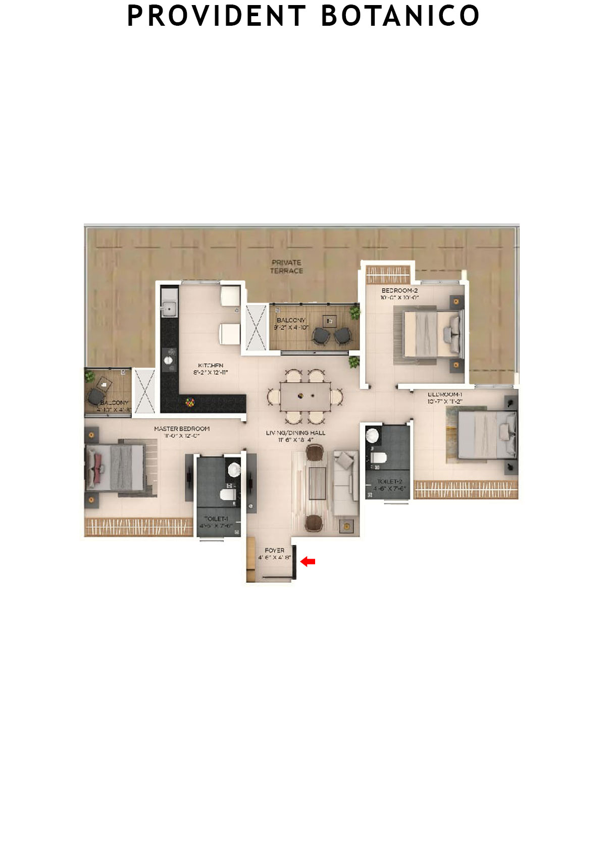 Provident Botanico Tower 7 Unit 7 Floor Plan