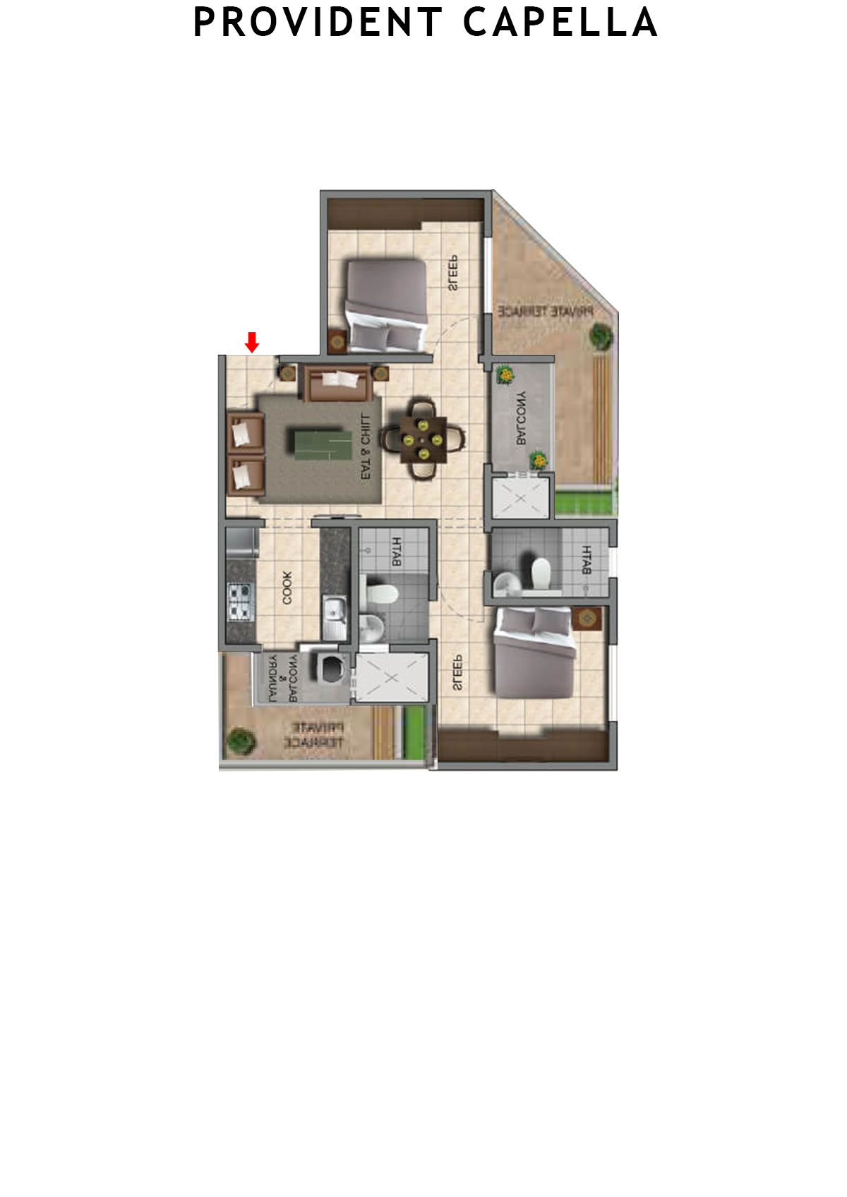 Provident Capella Tower T1 Unit 6 Floor Plan