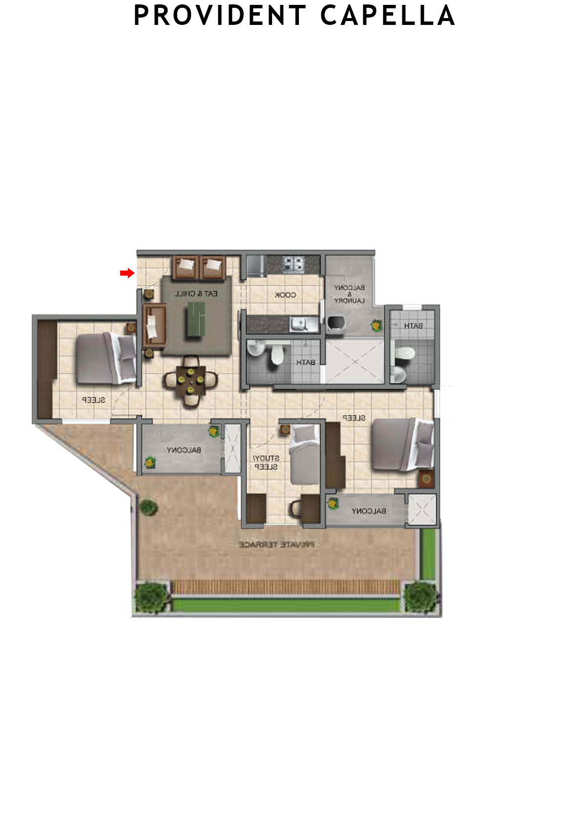 Provident Capella Tower T1 Unit 7 Floor Plan